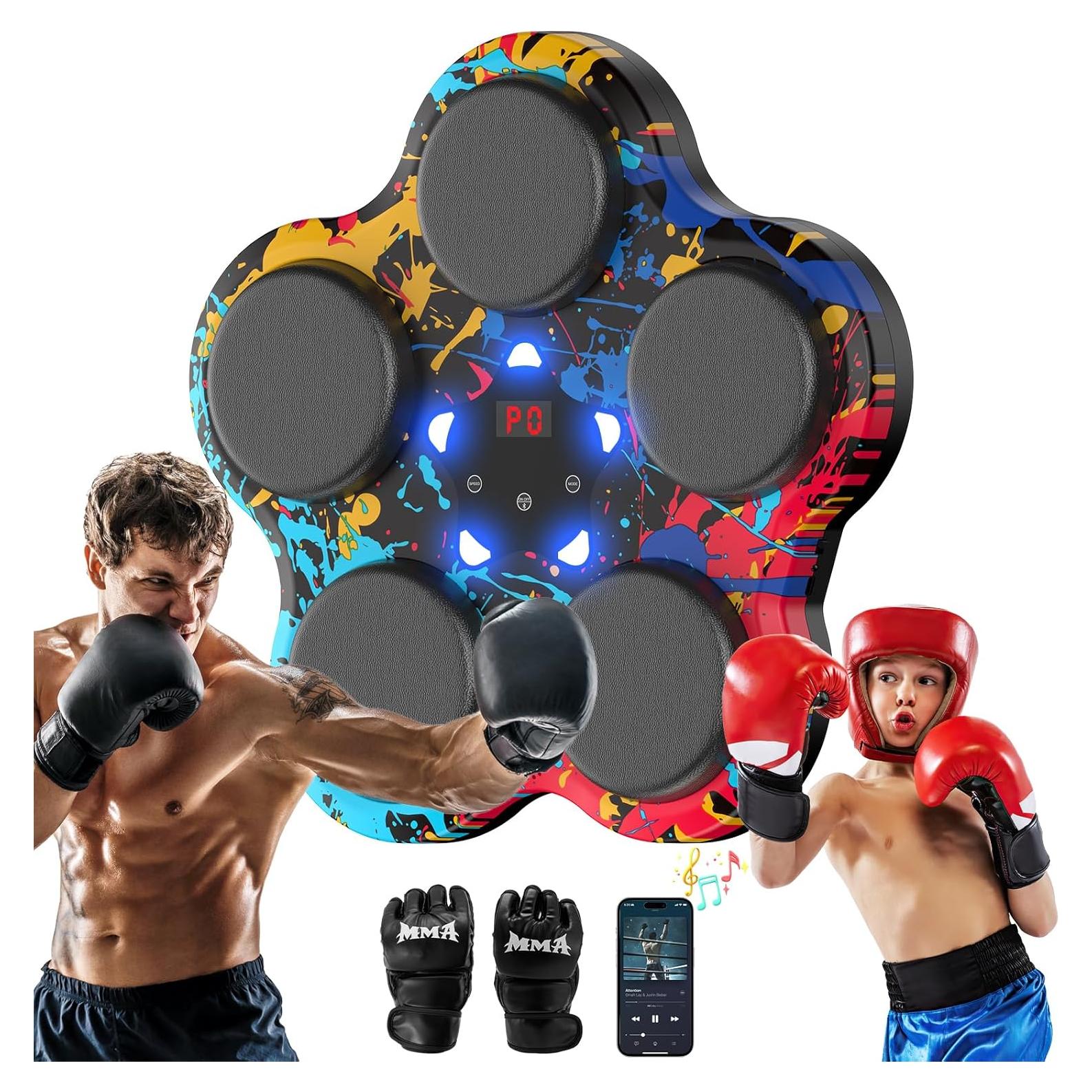 Máquina de Boxeo Musical Markton con Guantes y Bluetooth