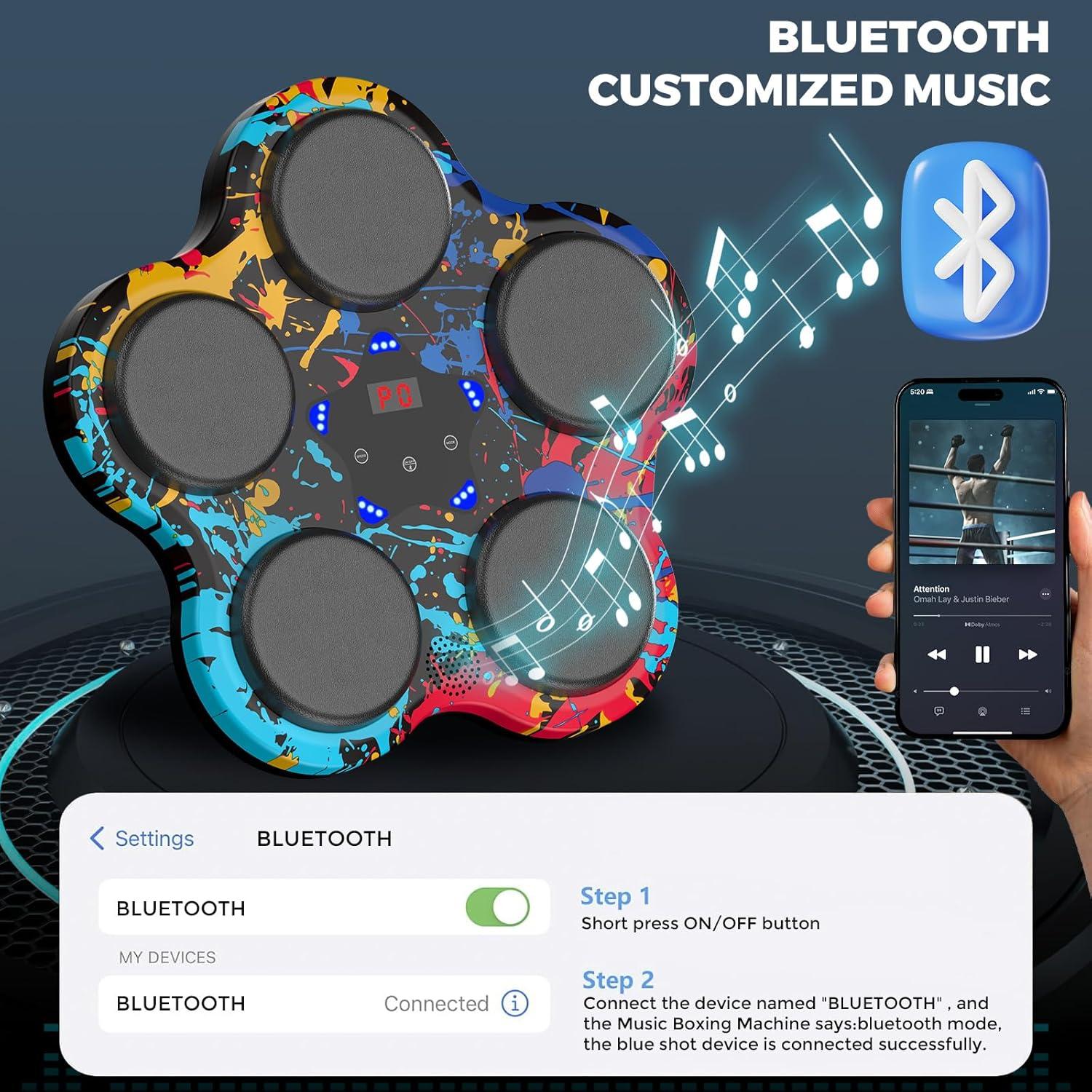 Máquina de Boxeo Musical Markton con Guantes y Bluetooth