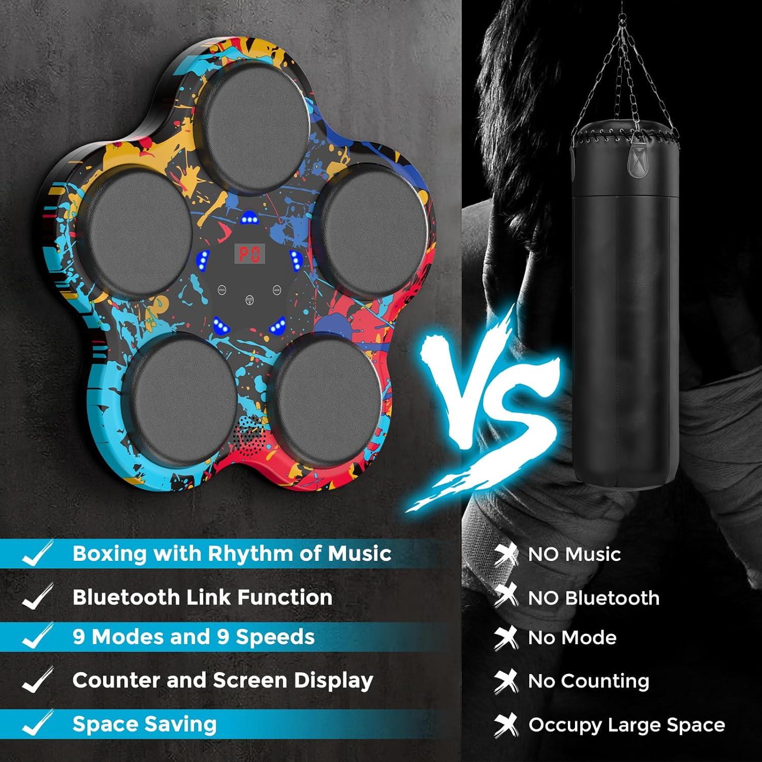 Máquina de Boxeo Musical Markton con Guantes y Bluetooth