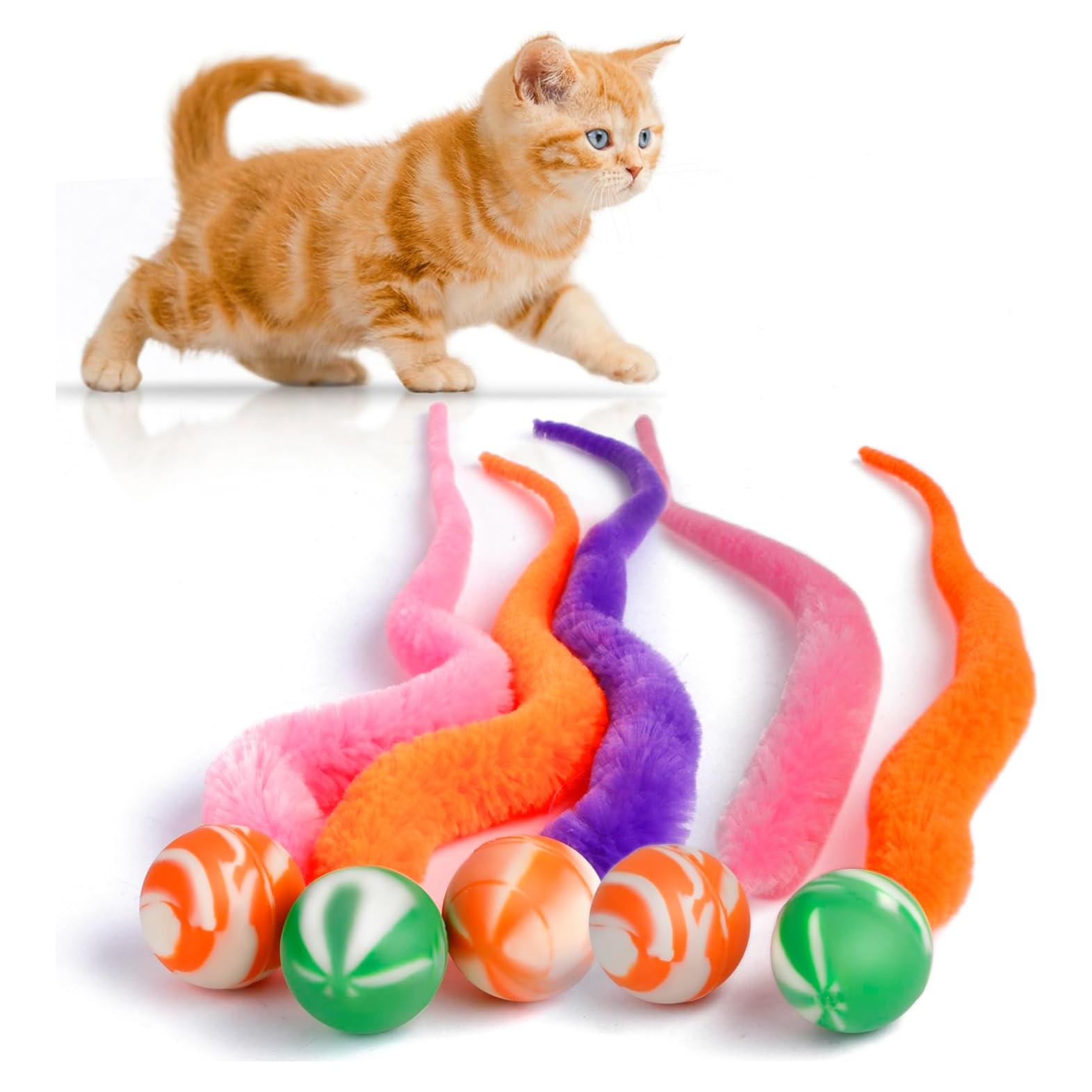 Juguete para Gatos SHENGSEN - 5 Pelotas Rebotadoras Coloridas