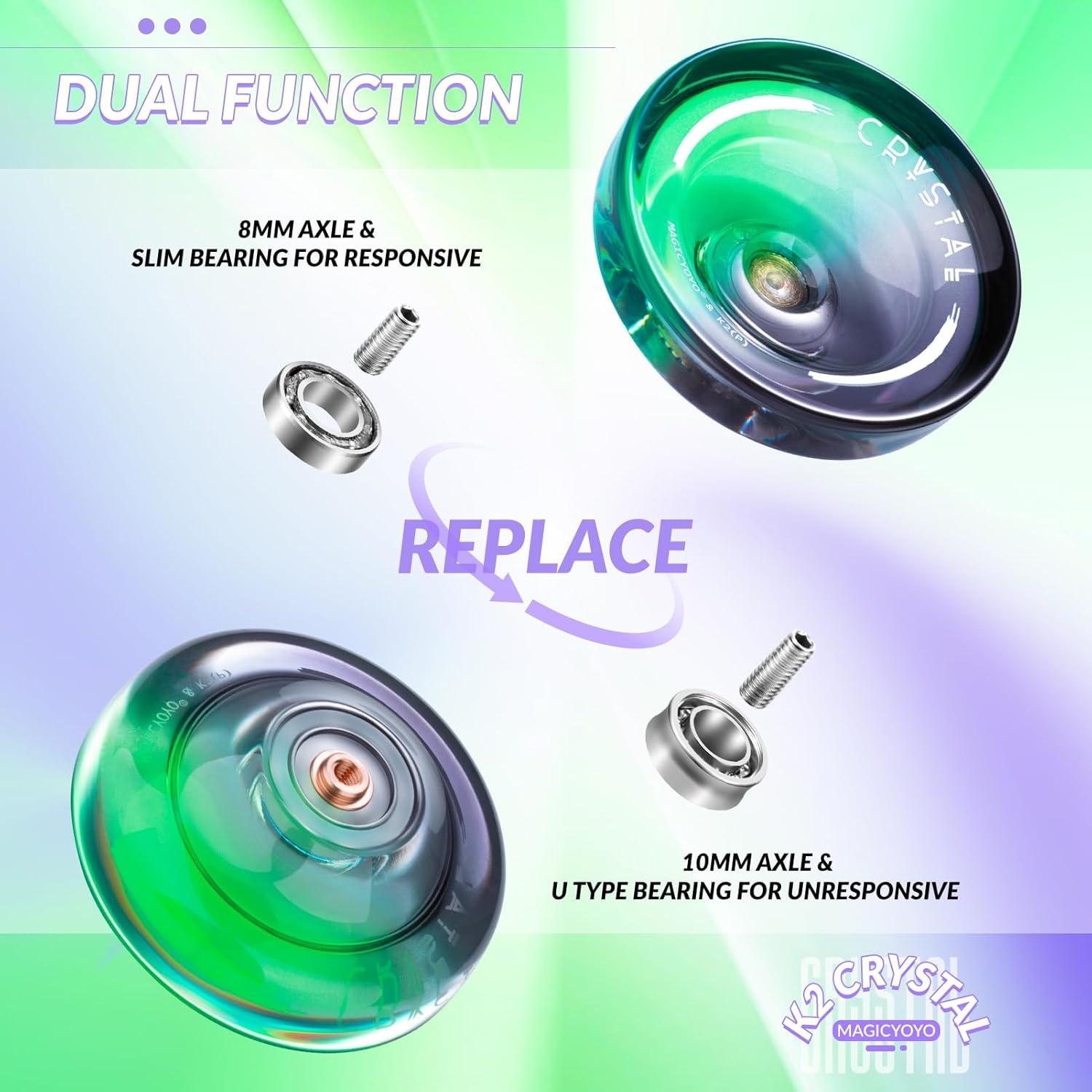 Yoyo K2 INOVASHON Profesional Responsivo Negro Verde