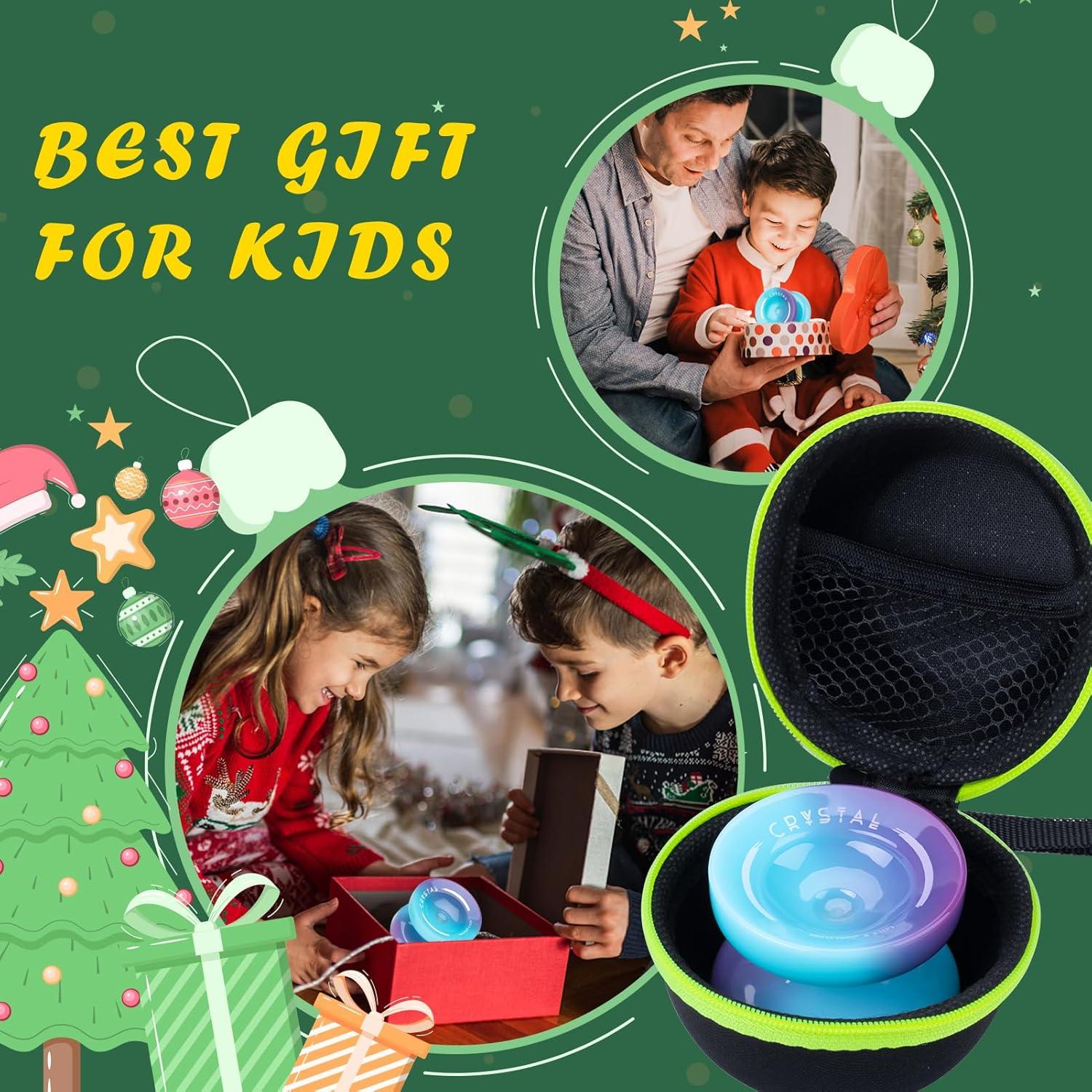 Yoyo K2 Profesional Cristal Azul Púrpura para Niños y Adultos