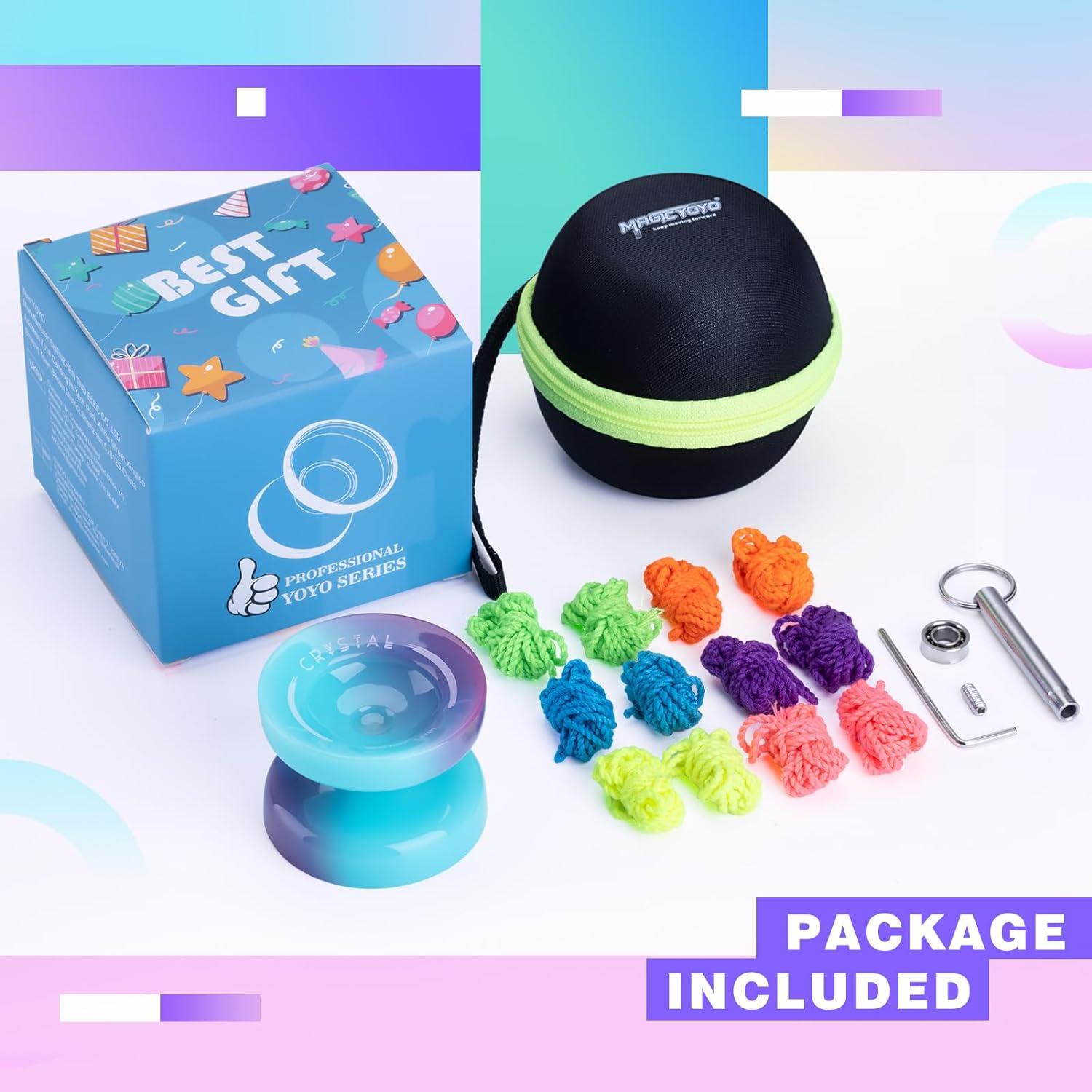 Yoyo K2 Profesional Cristal Azul Púrpura para Niños y Adultos