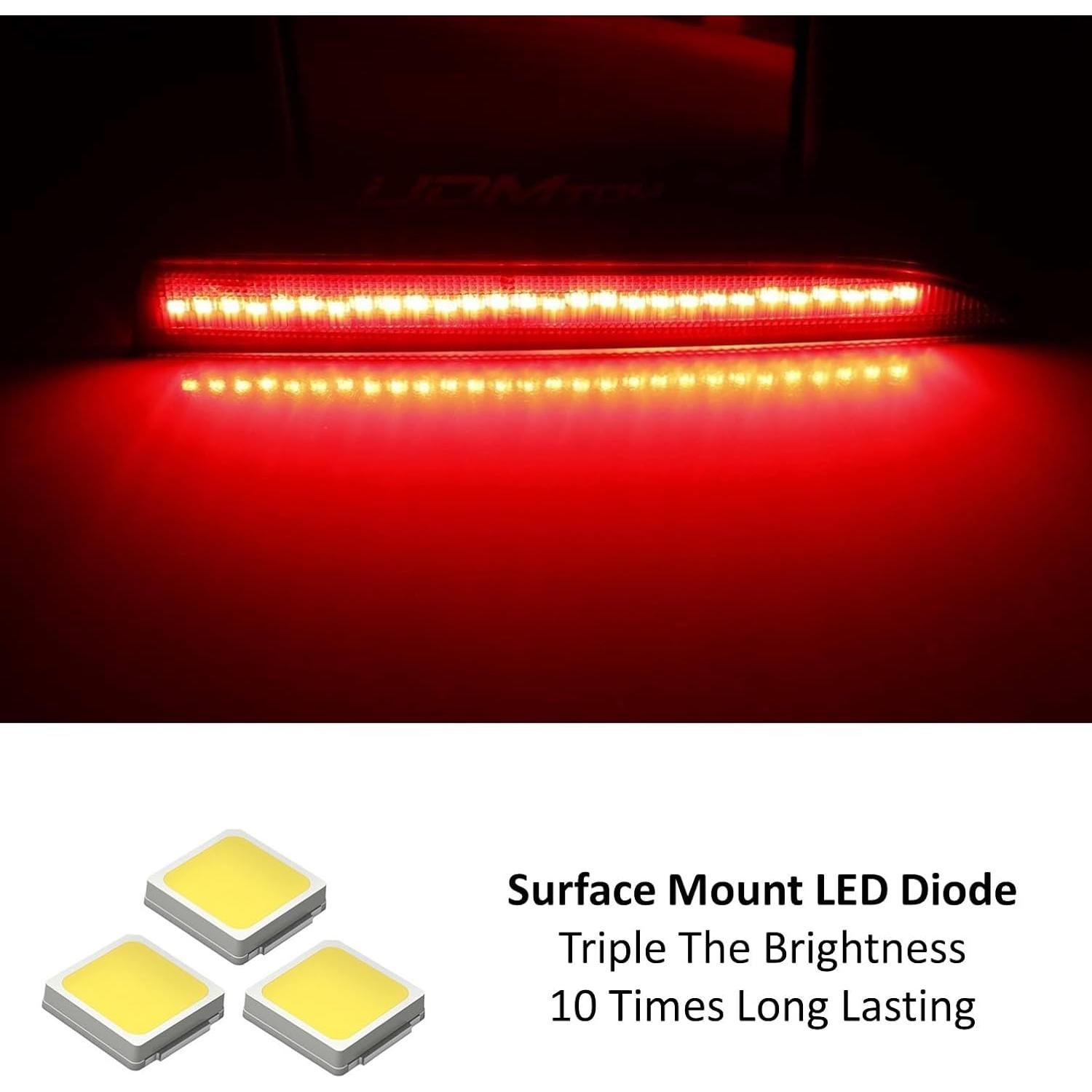 Lente Ahumado LED Rojo iJDMTOY para Chevrolet Camaro 2016+