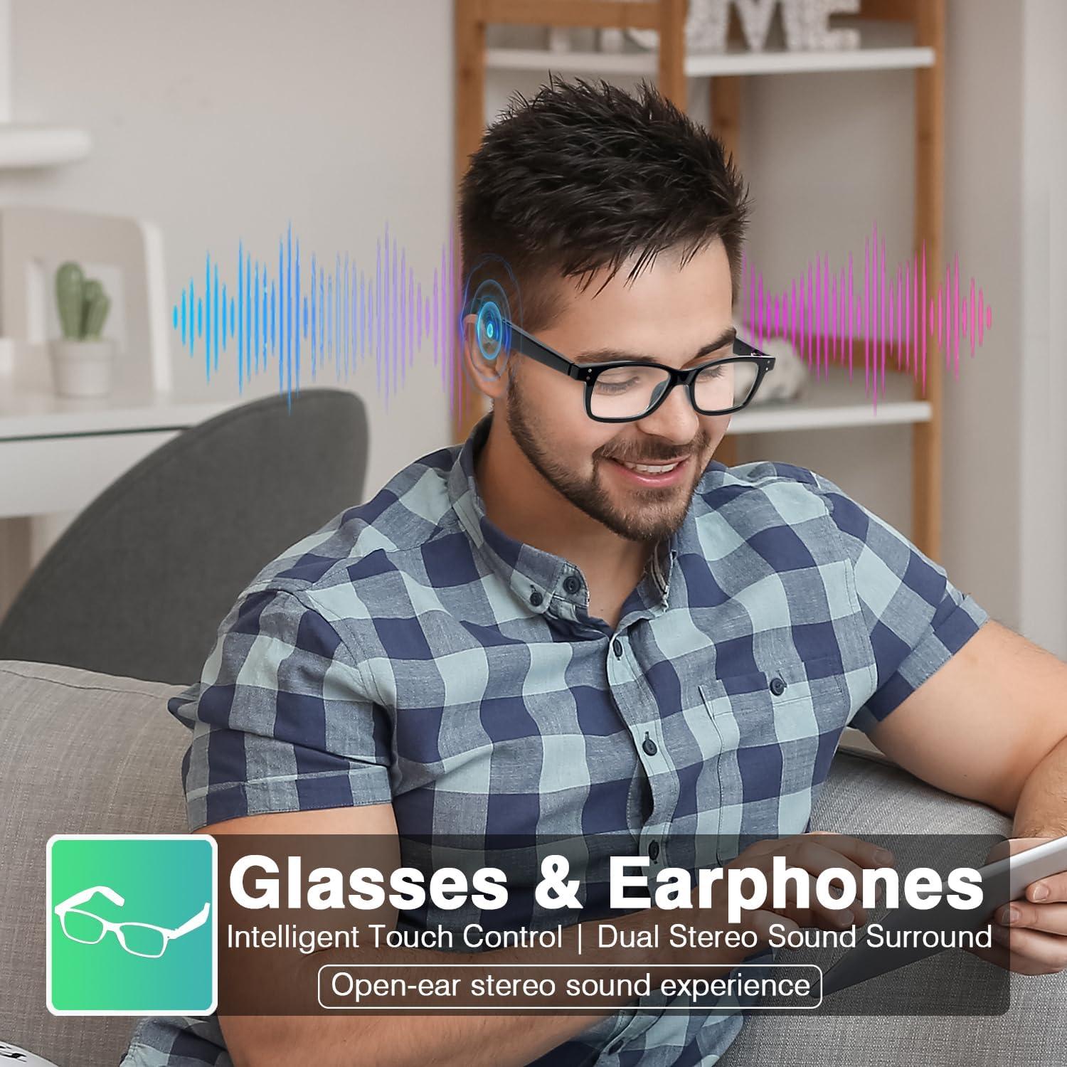 Gafas Inteligentes Bluetooth KX36 con Altavoces y Lentes UV400