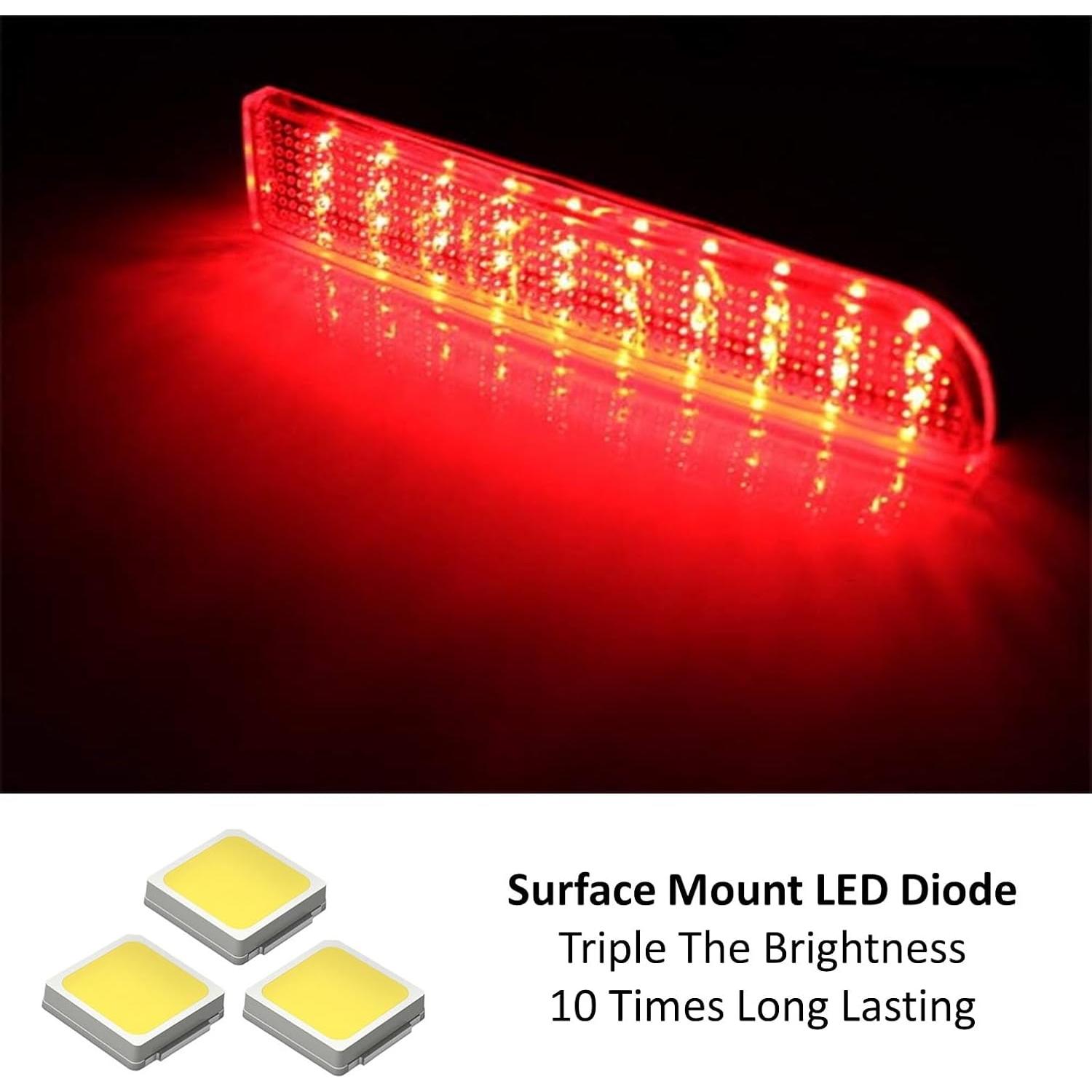 Luces Reflectoras LED Parachoques iJDMTOY Ahumadas para Mitsubishi