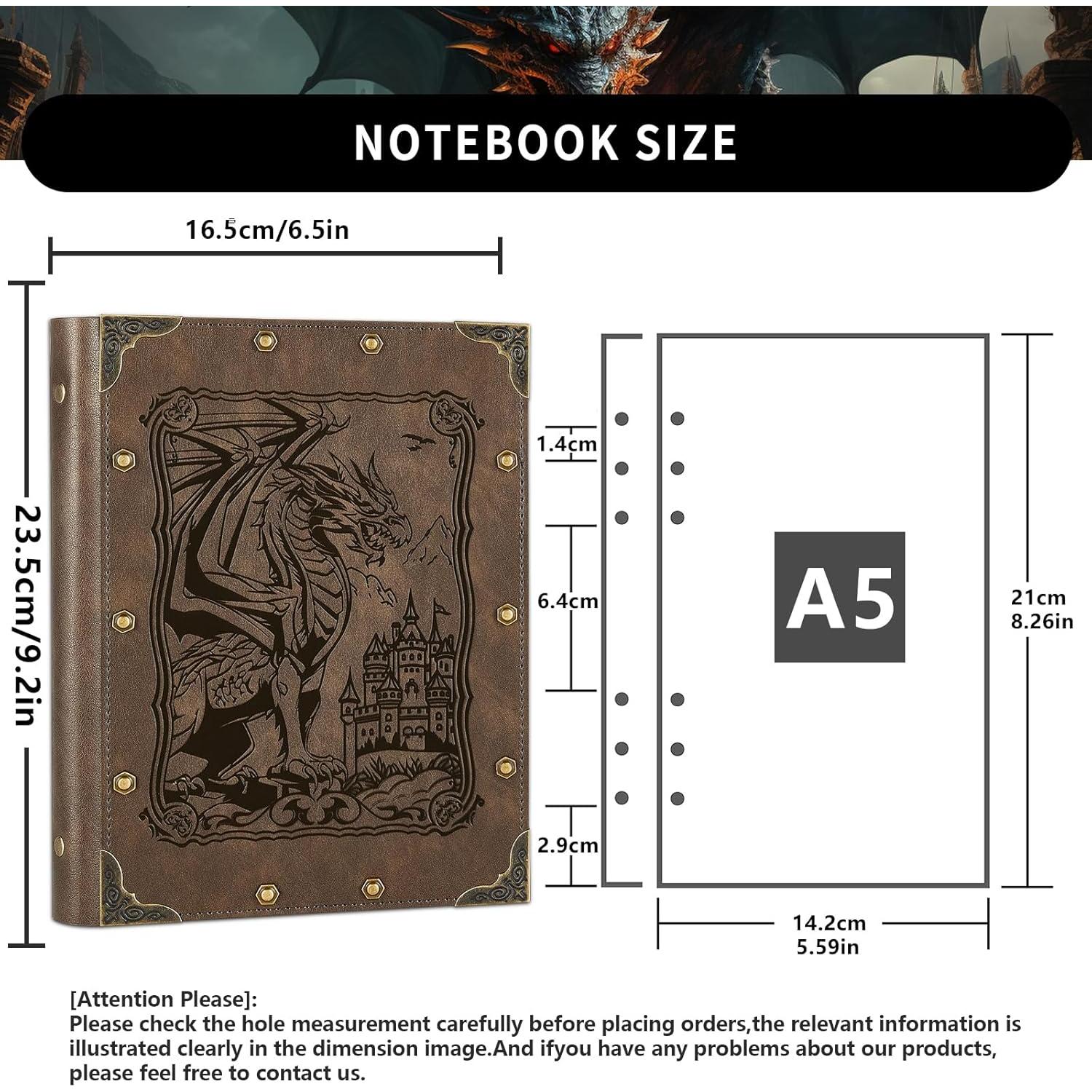 Cuaderno DND DUROTAN A5 400 Páginas Cuero Dragón