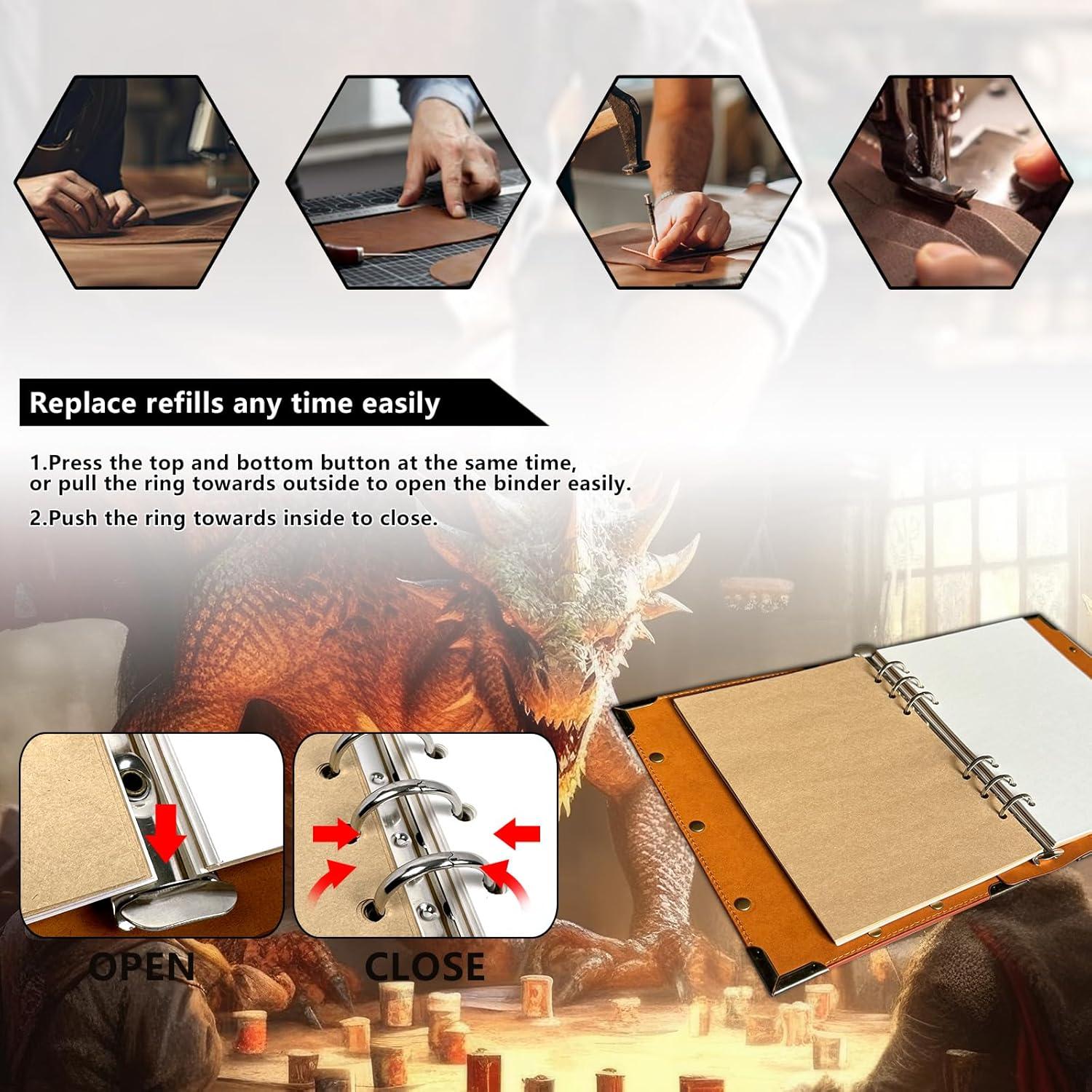 Cuaderno DND DUROTAN A5 400 Páginas Cuero Dragón