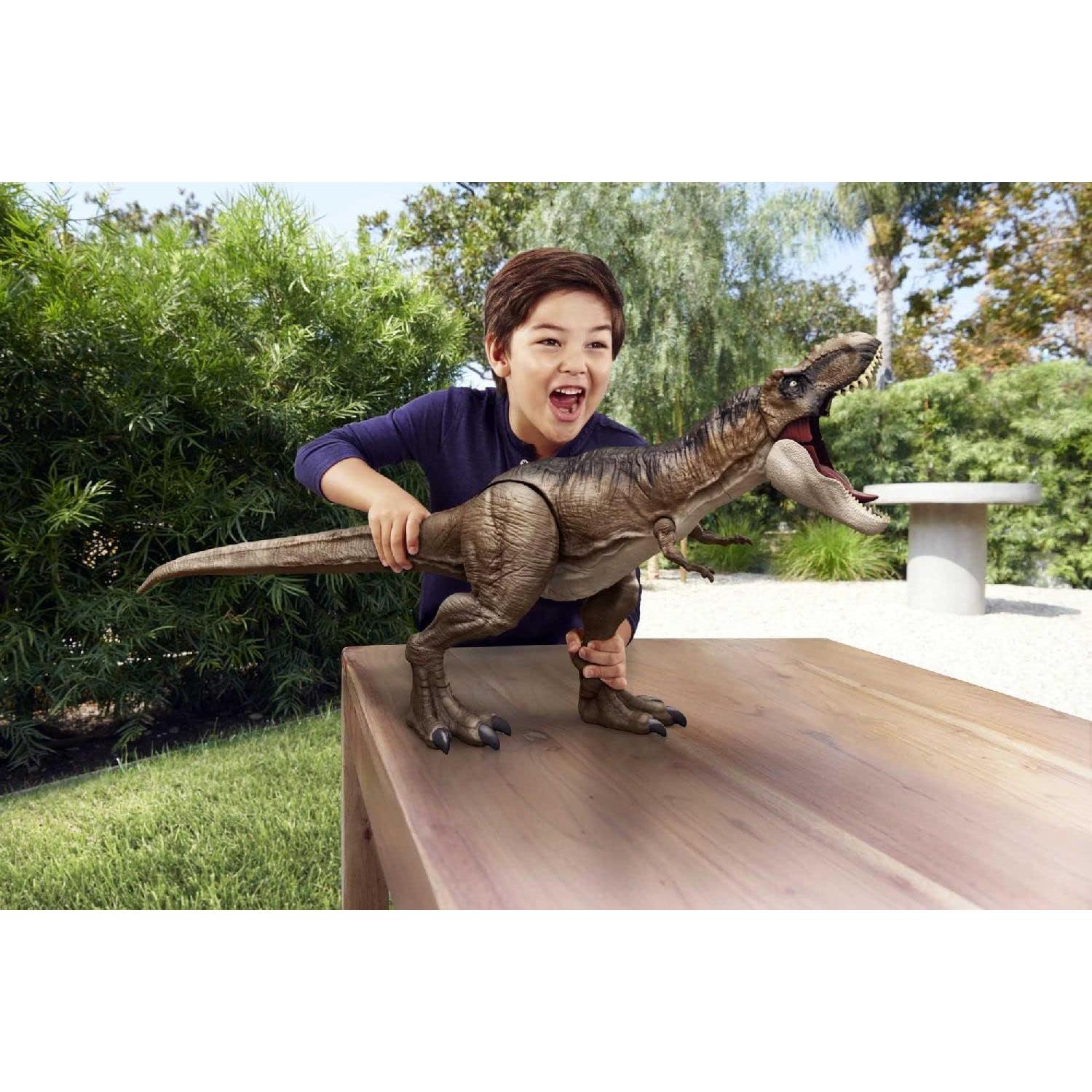Figura de acción T. Rex Super Colosal Mattel 105 cm con función