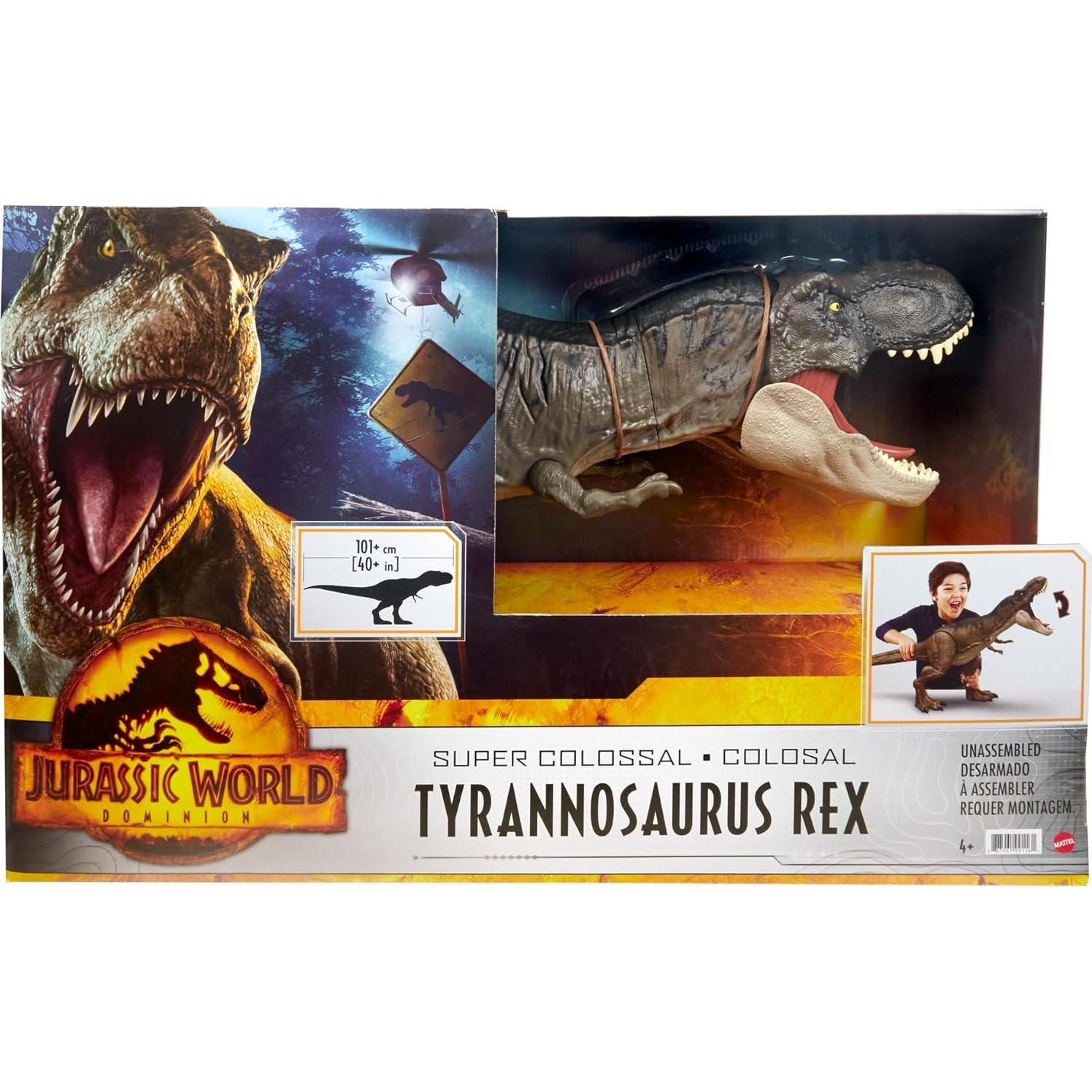 Figura de acción T. Rex Super Colosal Mattel 105 cm con función