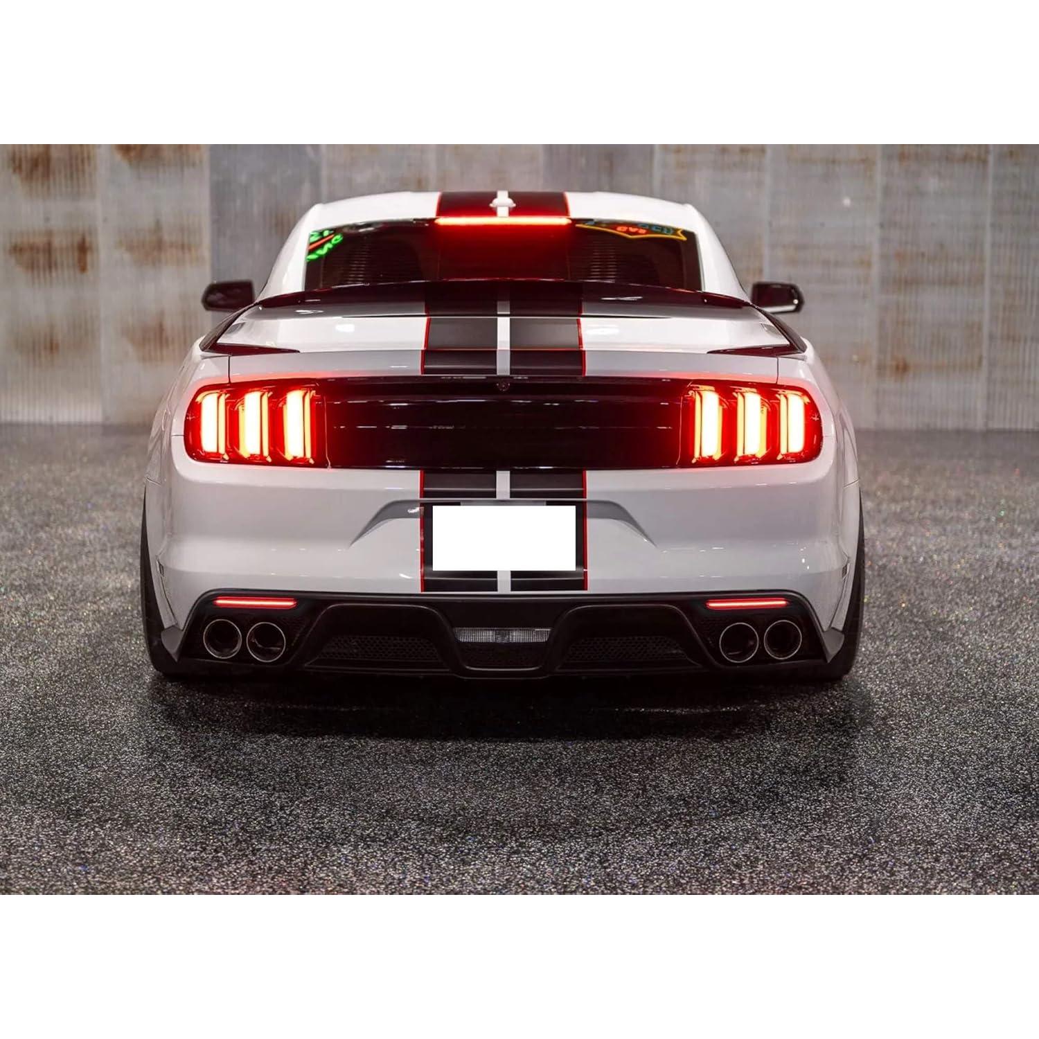 Luces Reflectoras LED Rojas iJDMTOY 36-SMD para Ford Mustang 2015-2017