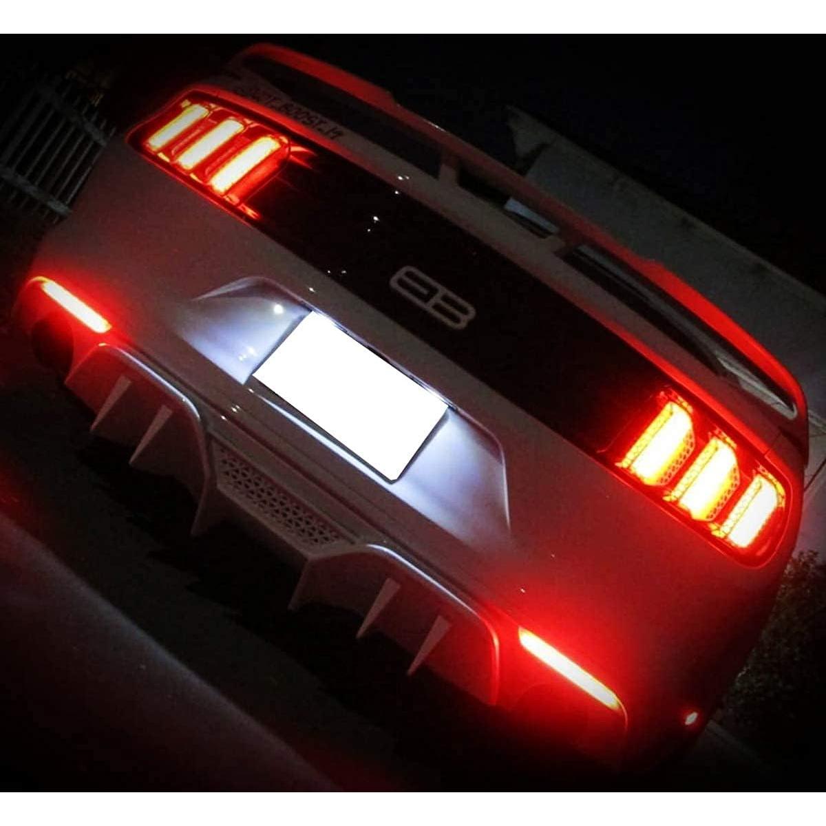 Luces Reflectoras LED Rojas iJDMTOY 36-SMD para Ford Mustang 2015-2017