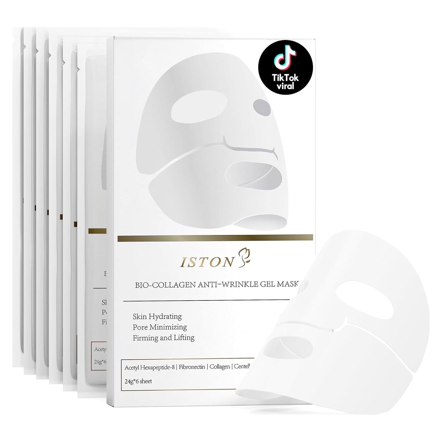 Mascarilla Facial ISTON 6 Piezas Colágeno Hidratante