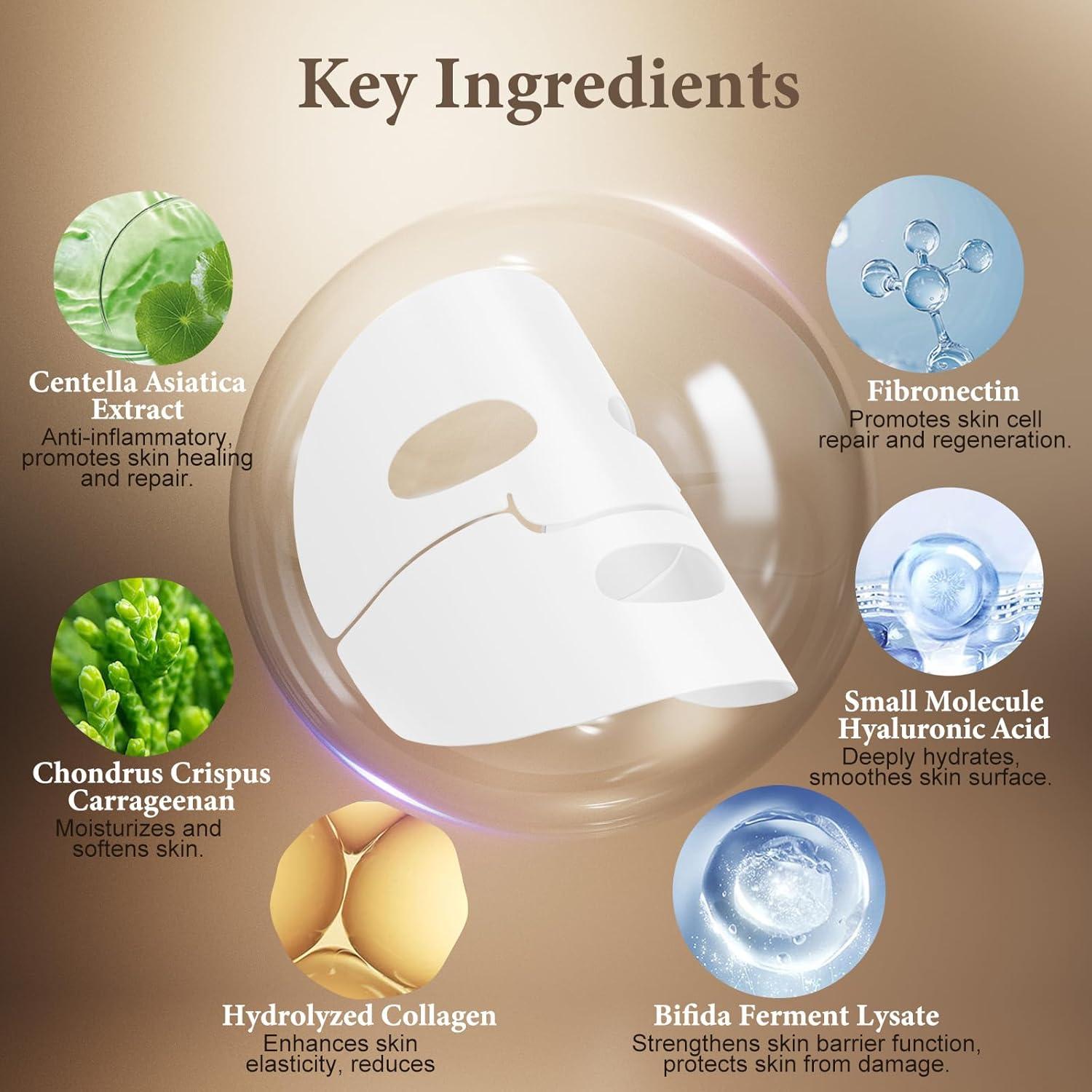 Mascarilla Facial ISTON 6 Piezas Colágeno Hidratante