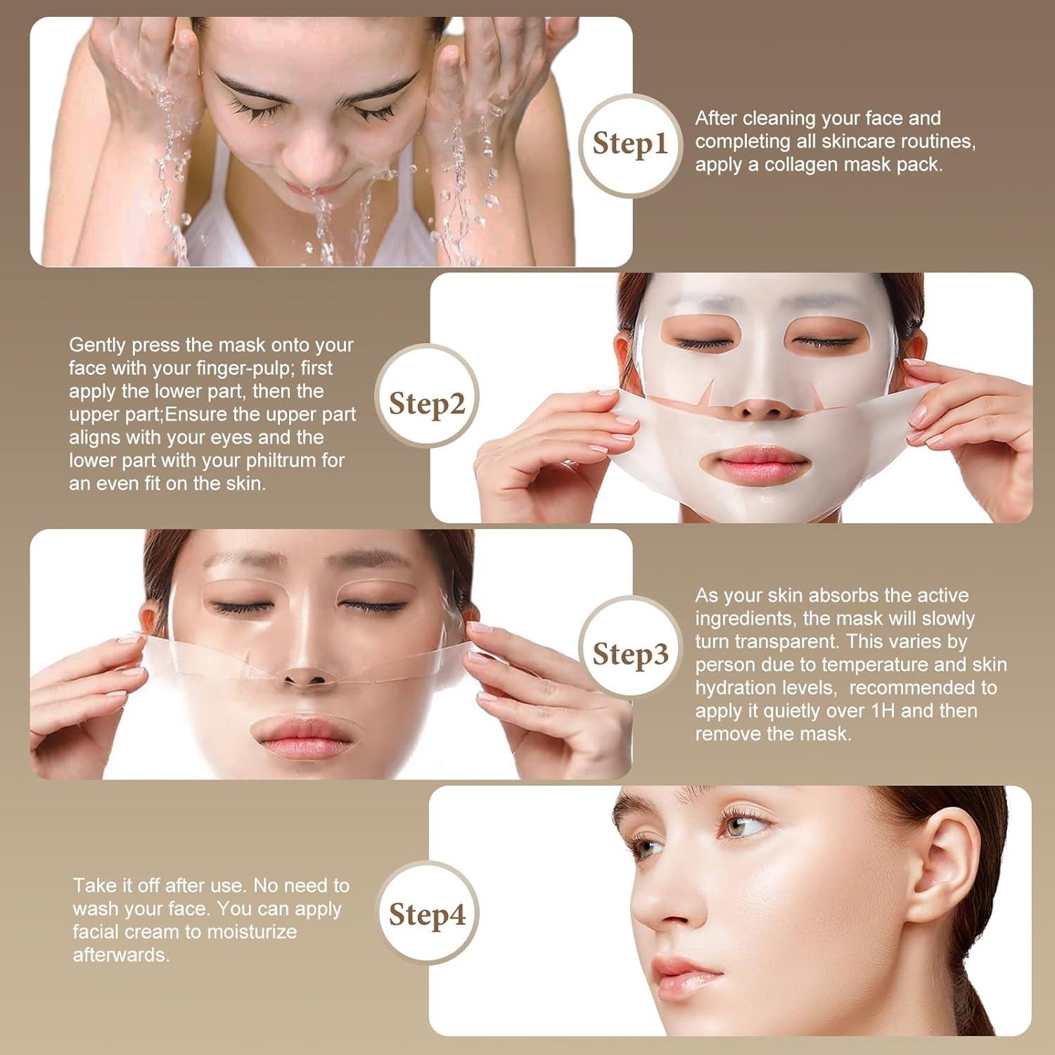 Mascarilla Facial ISTON 6 Piezas Colágeno Hidratante