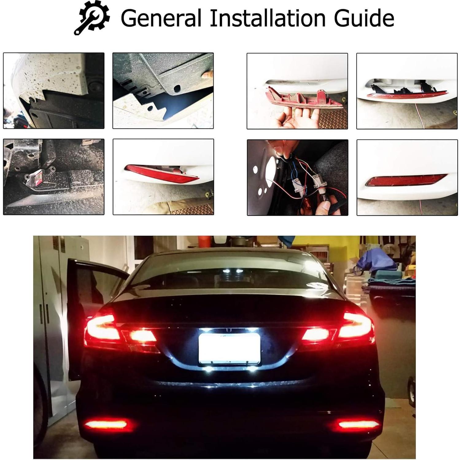 Lentes Ahumados LED iJDMTOY para Honda Civic 2013-2015