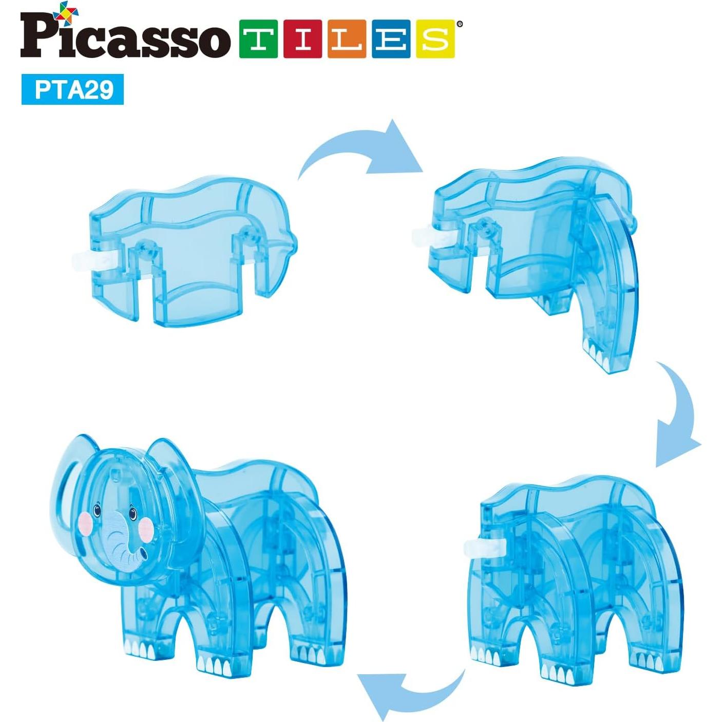 PicassoTiles Juego de Animales Magnéticos 4 Piezas 3+