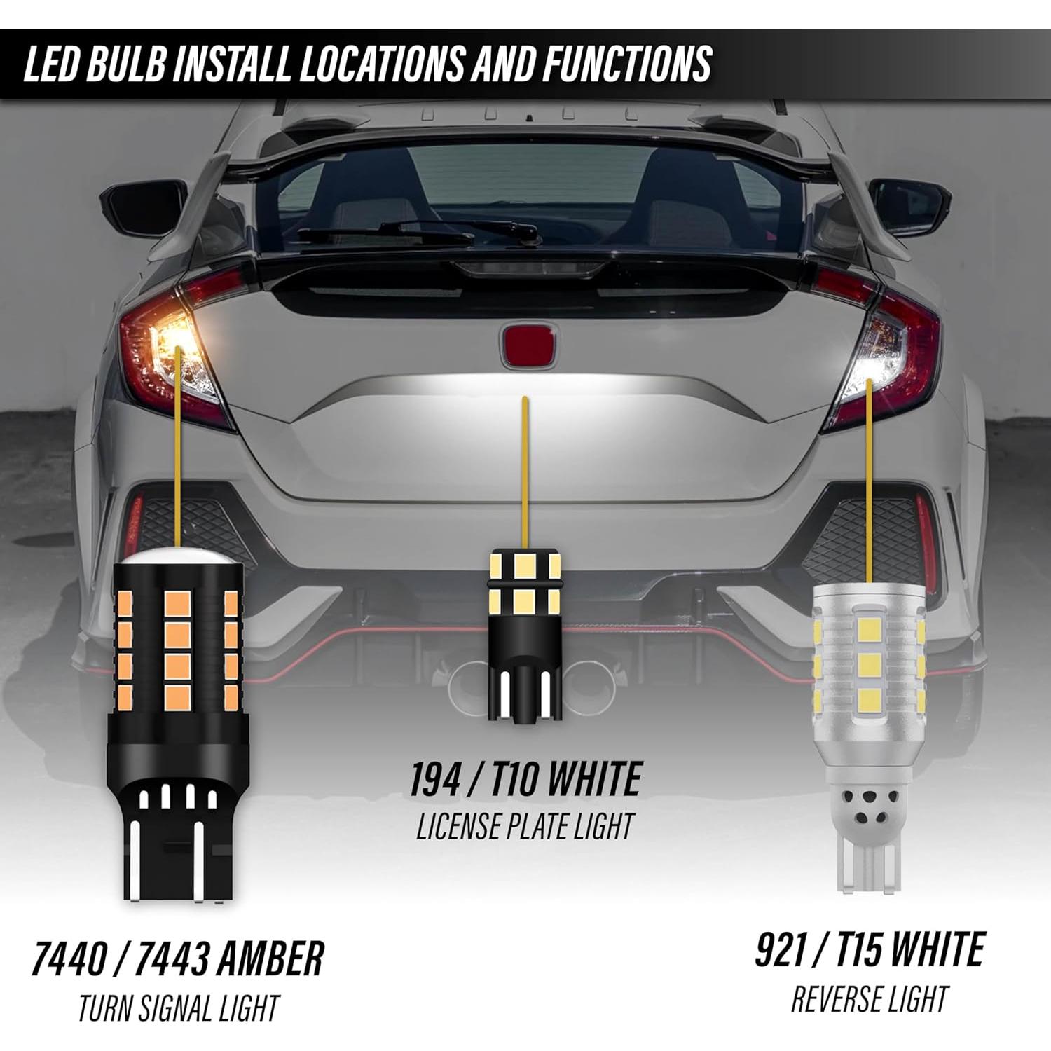 Bombillas LED USR para Honda Civic 2016-2021 - 6 Piezas