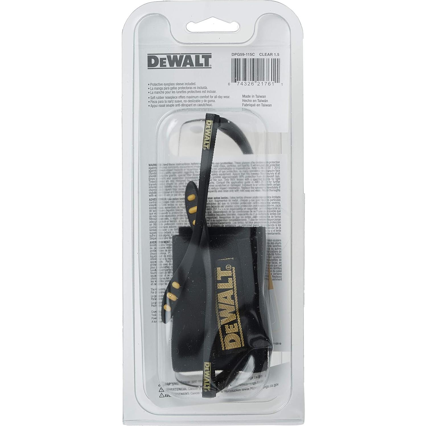 Gafas de Seguridad DEWALT DPG59 Bifocales 1.5 Dioptrías