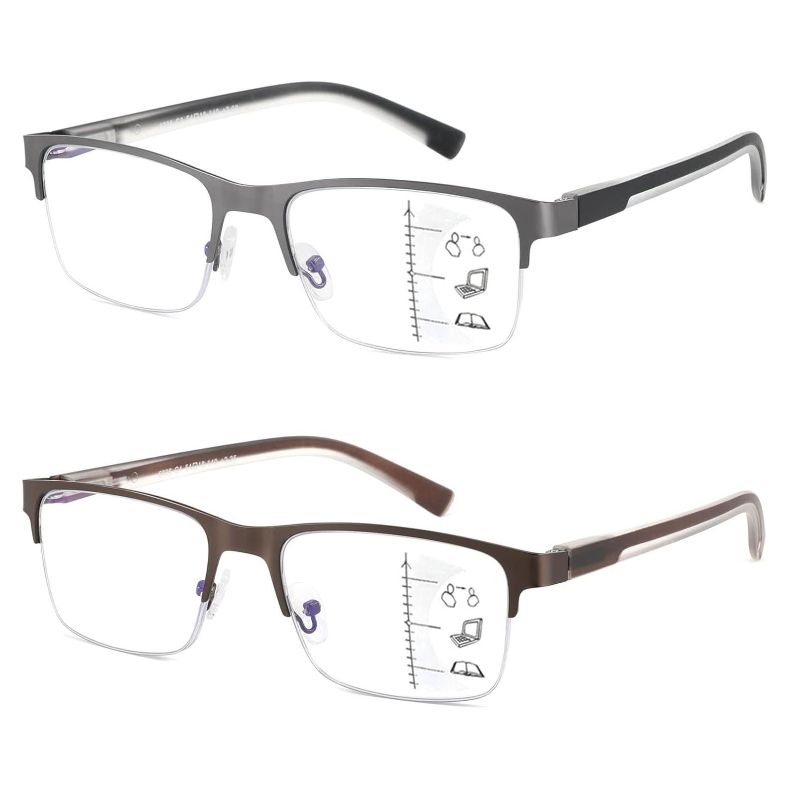 Gafas de lectura multifocal Sunamoy 2.5 para hombres 2pk
