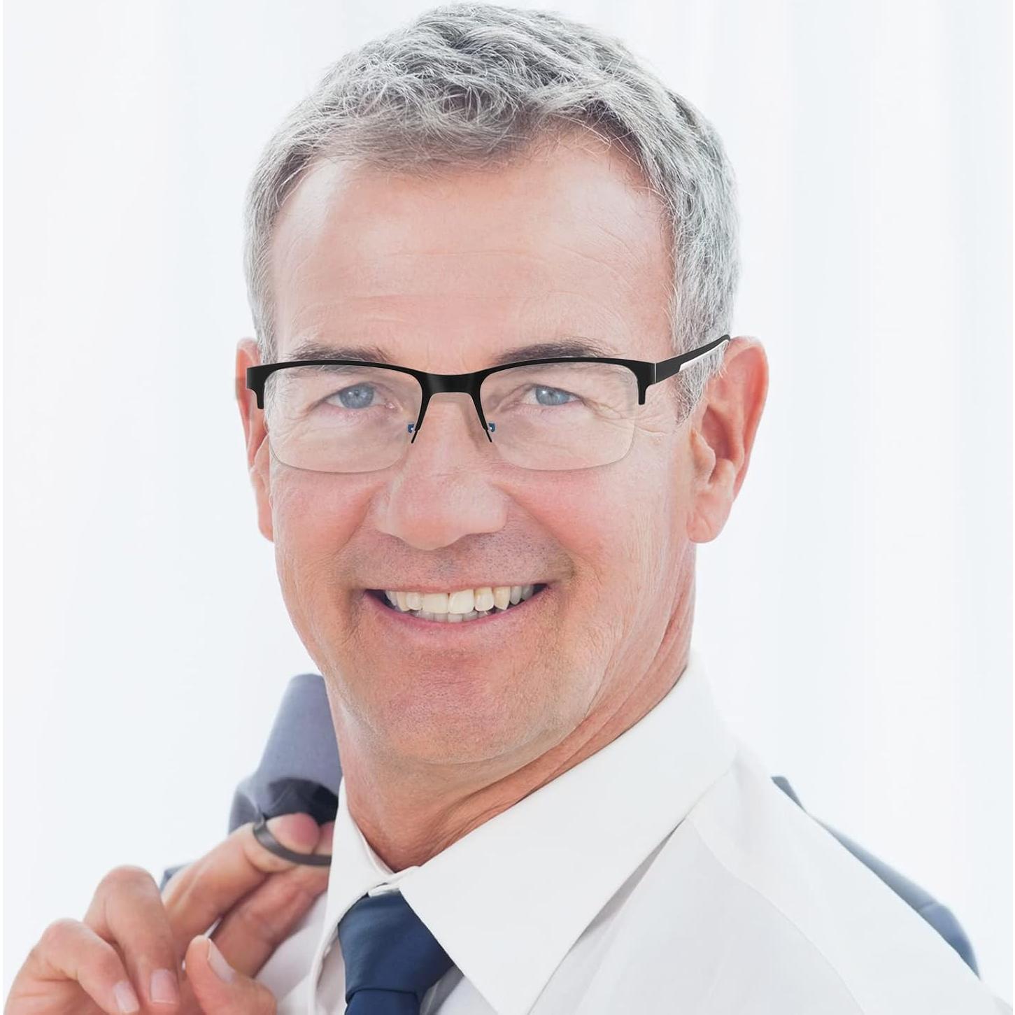 Gafas de lectura multifocal Sunamoy 2.5 para hombres 2pk