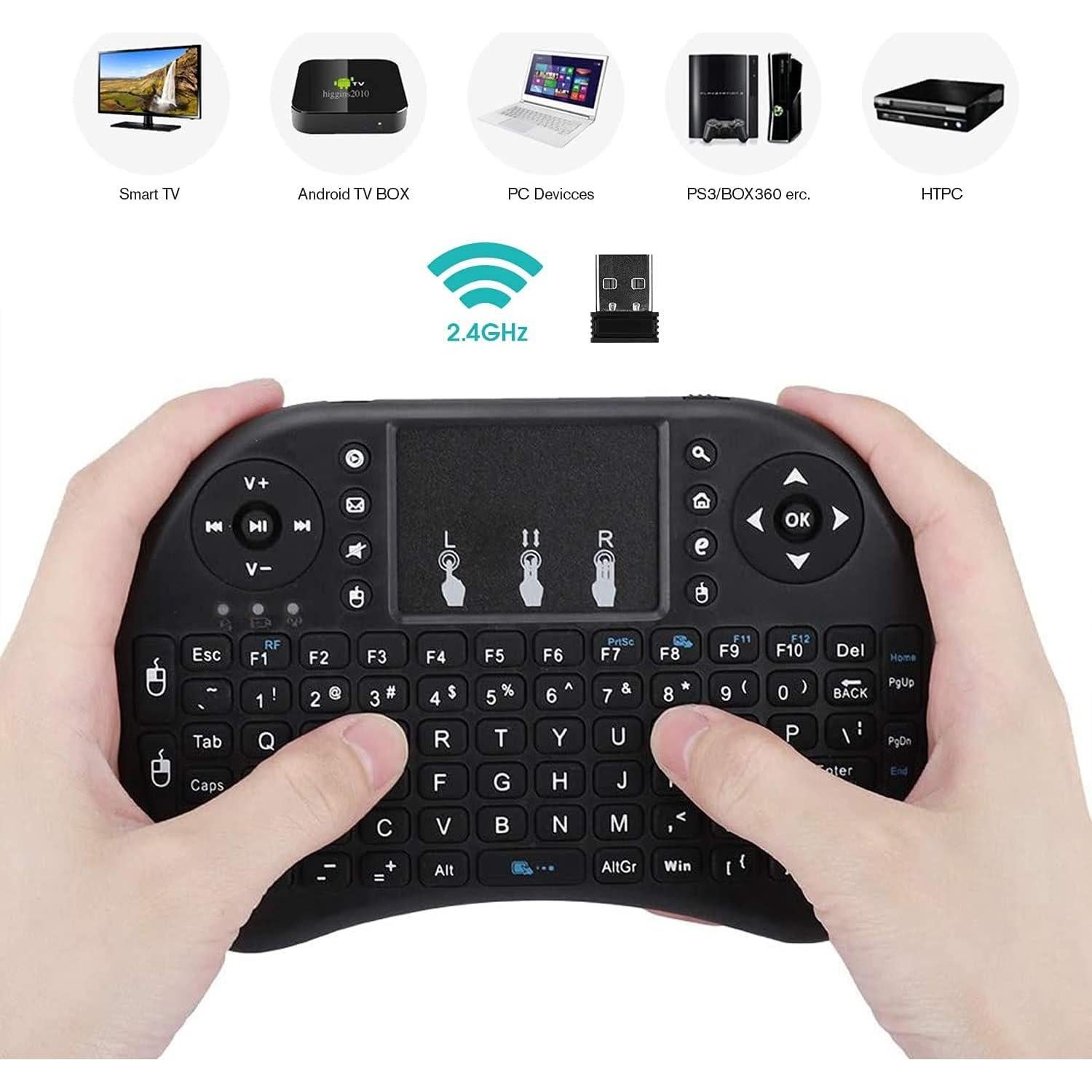 Mini Teclado Ciglow QWERTY con Touchpad 14x9.5cm