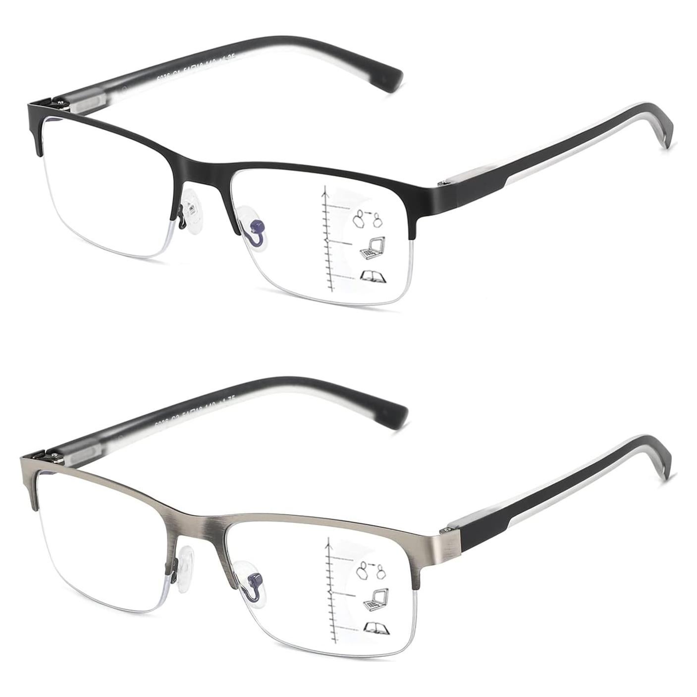 Gafas de lectura multifocal Sunamoy 1.25 sin línea 2pk