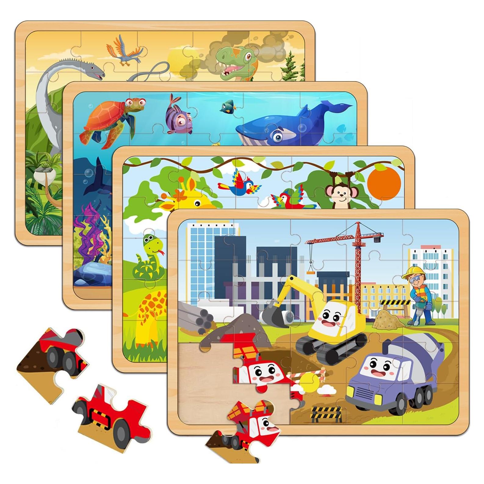 Rompecabezas de Madera MJBLKEREN 24 Piezas Educativos