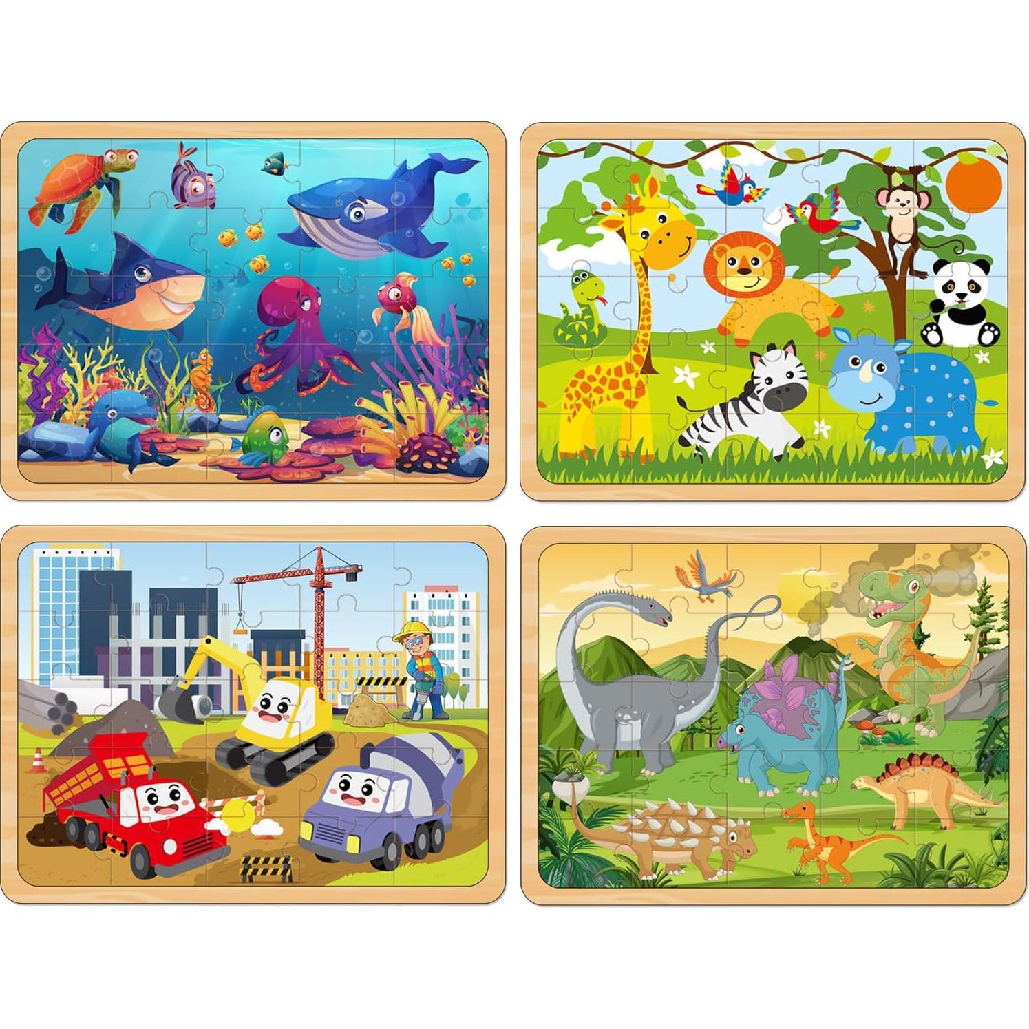 Rompecabezas de Madera MJBLKEREN 24 Piezas Educativos