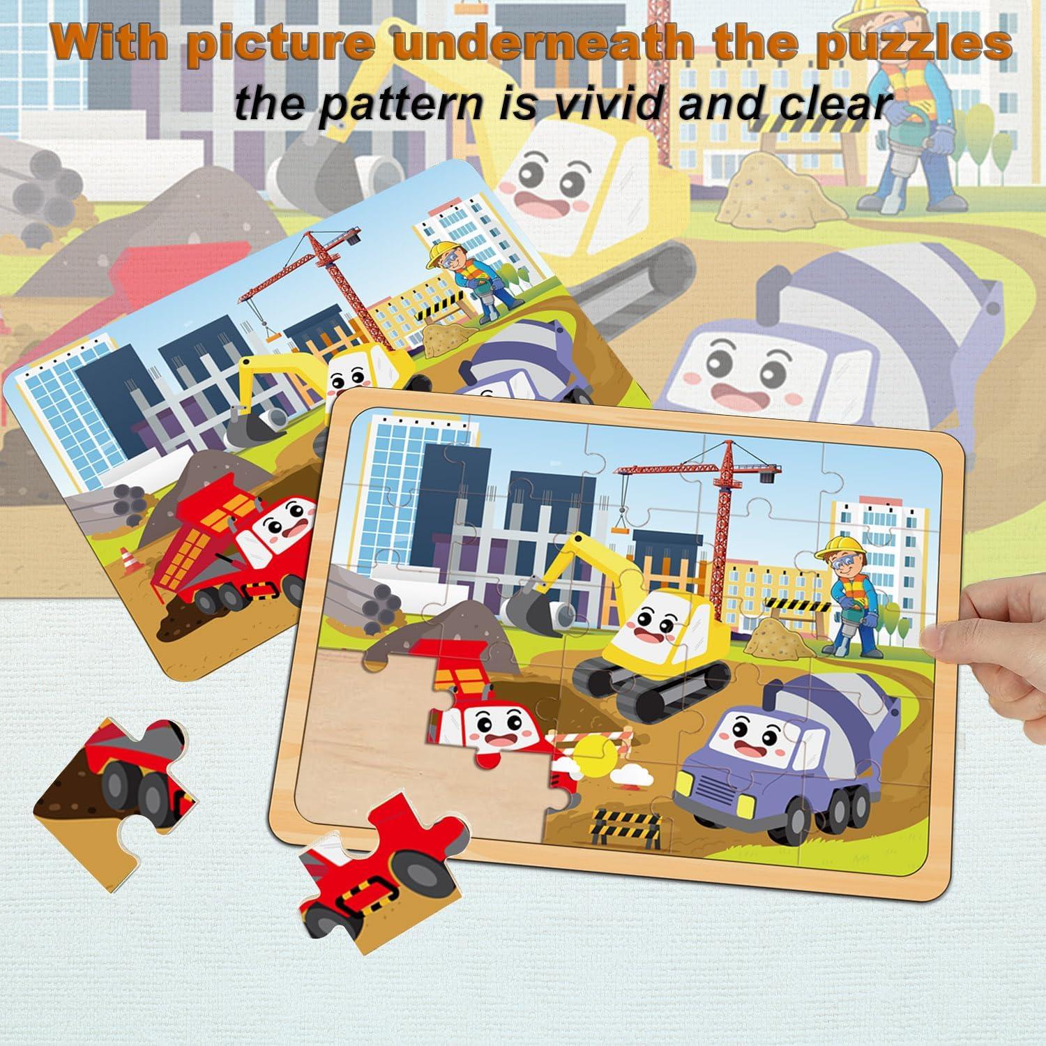 Rompecabezas de Madera MJBLKEREN 24 Piezas Educativos