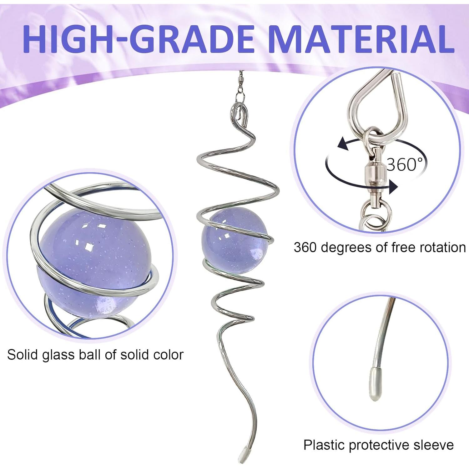 Esfera de Observación Eiryhope 33 cm Acero Inoxidable Púrpura