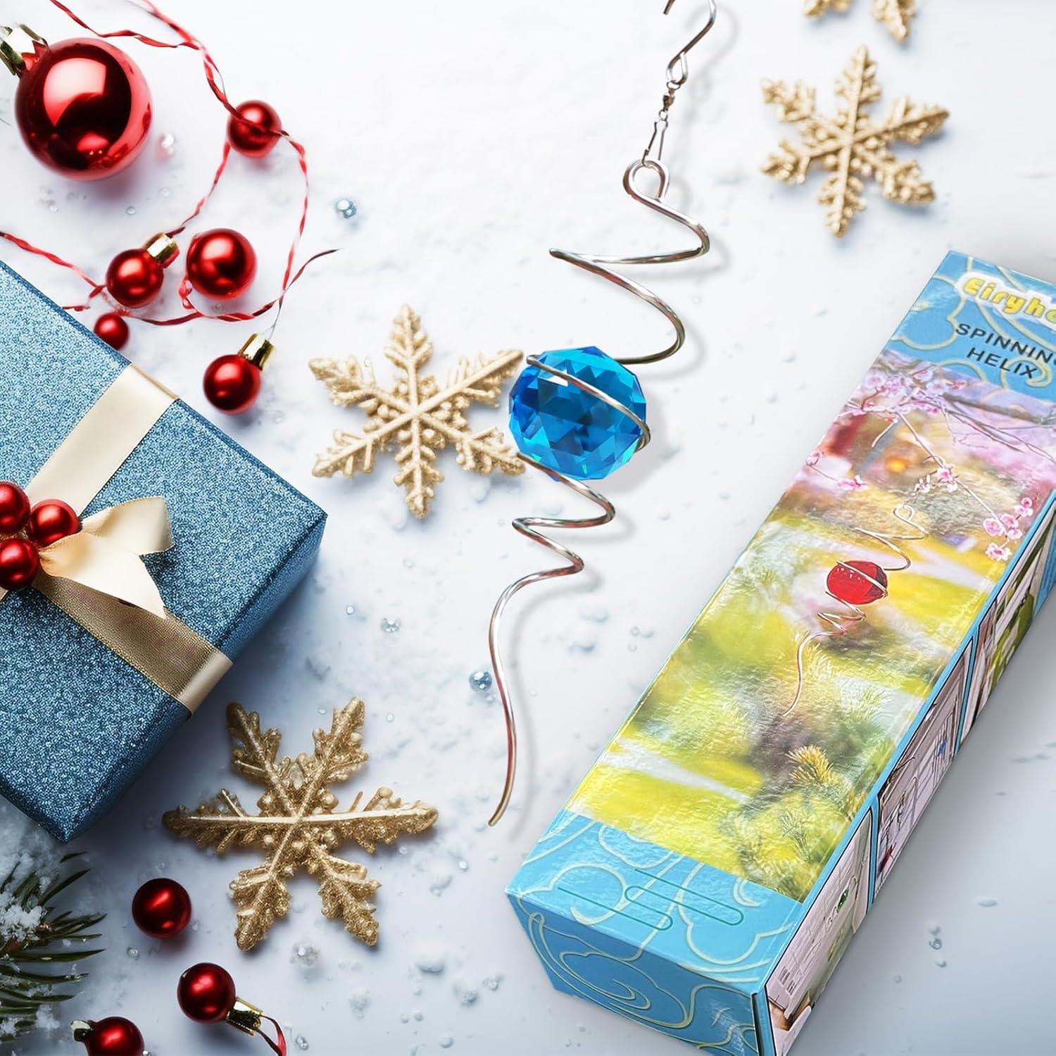 Esfera de Observación Eiryhope Cristal Azul Pavo Real 33 cm