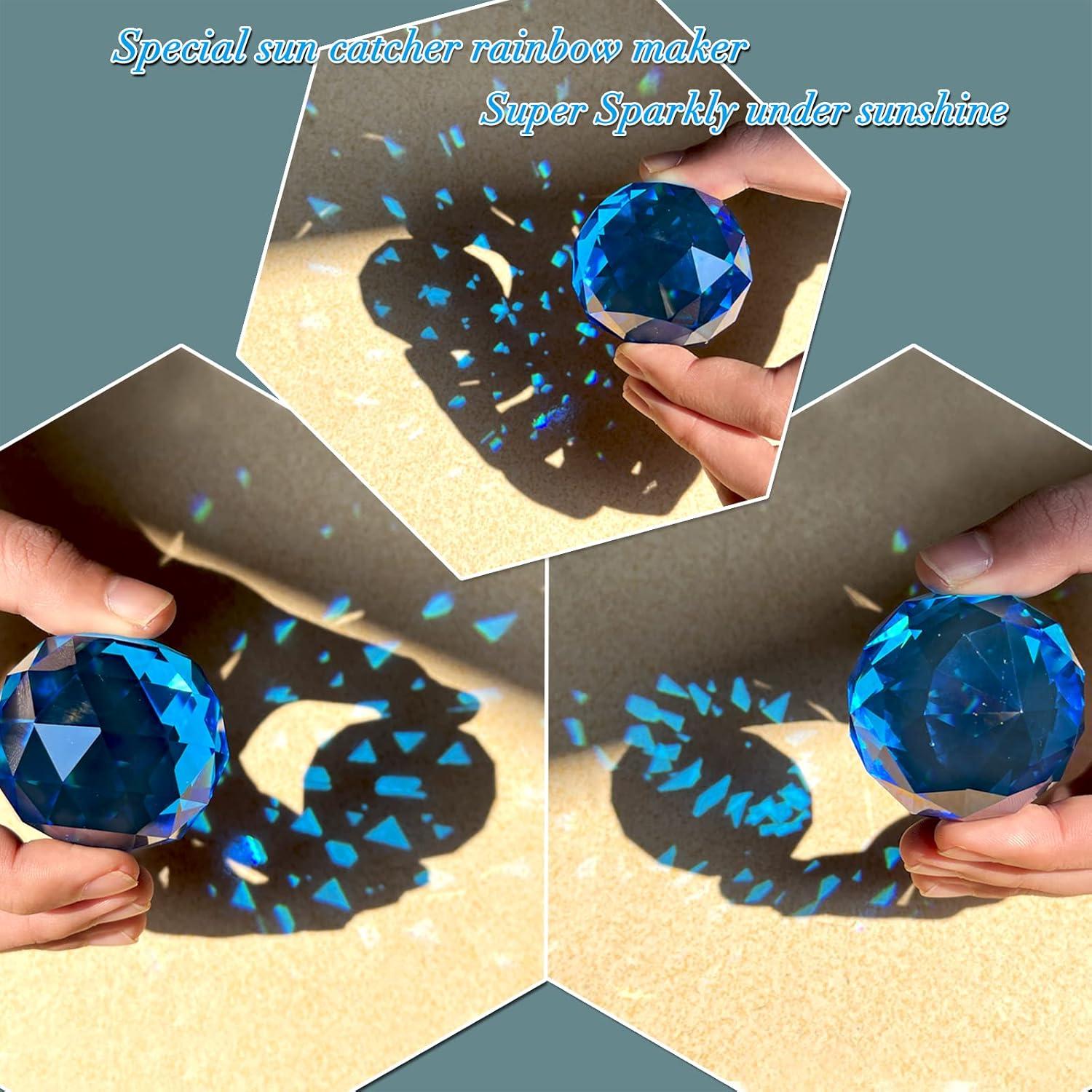 Esfera de Observación Eiryhope Cristal Azul Pavo Real 33 cm