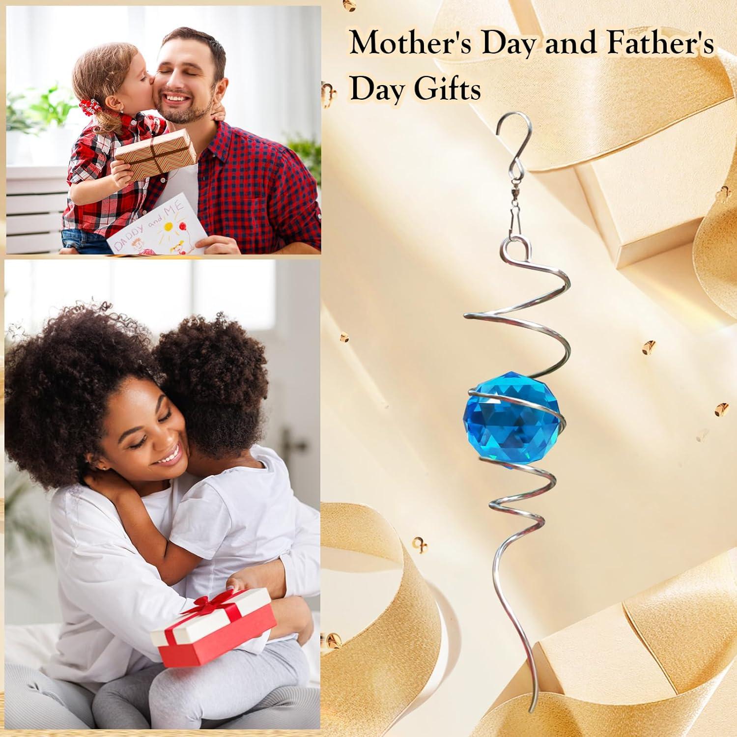 Esfera de Observación Eiryhope Cristal Azul Pavo Real 33 cm