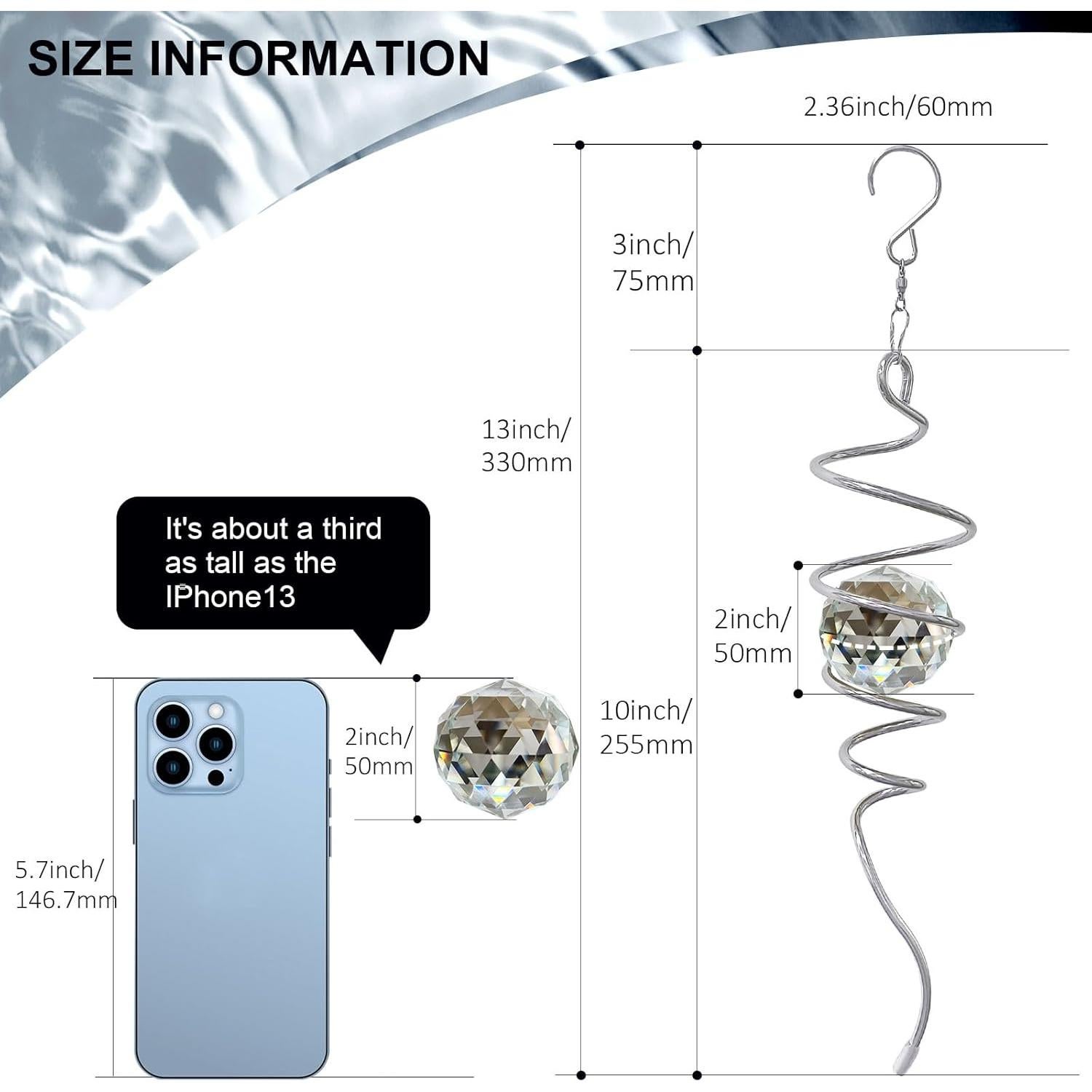 Esfera de Observación Eiryhope 33 cm con Cola Espiral