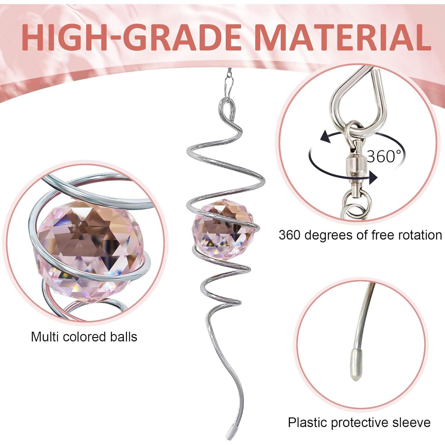 Esfera de Observación Eiryhope Cristal Rosa 33 cm Decorativa