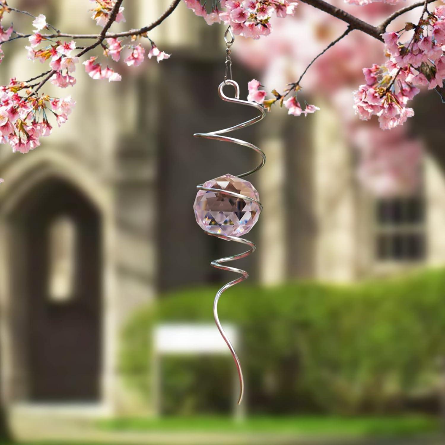 Esfera de Observación Eiryhope Cristal Rosa 33 cm Decorativa