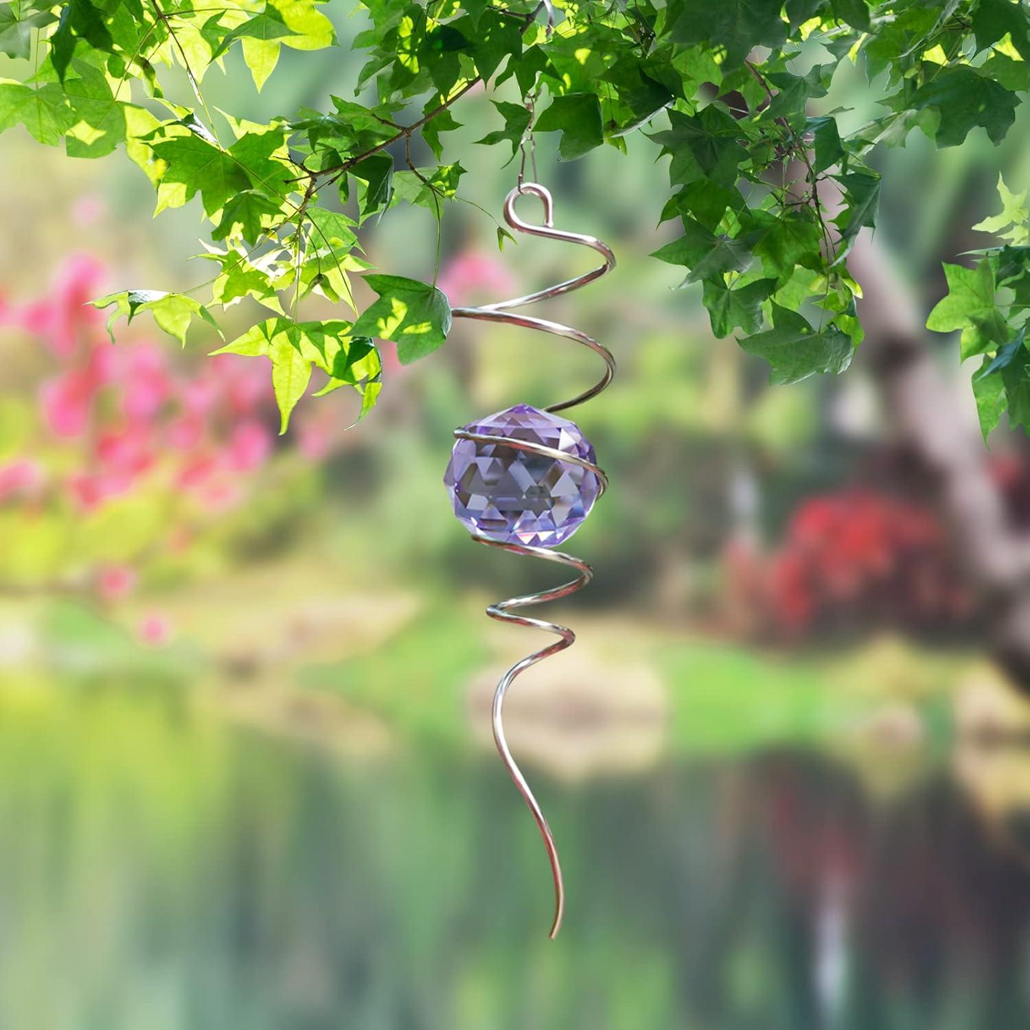 Cola Espiral Eiryhope con Bola de Cristal Púrpura 33 cm