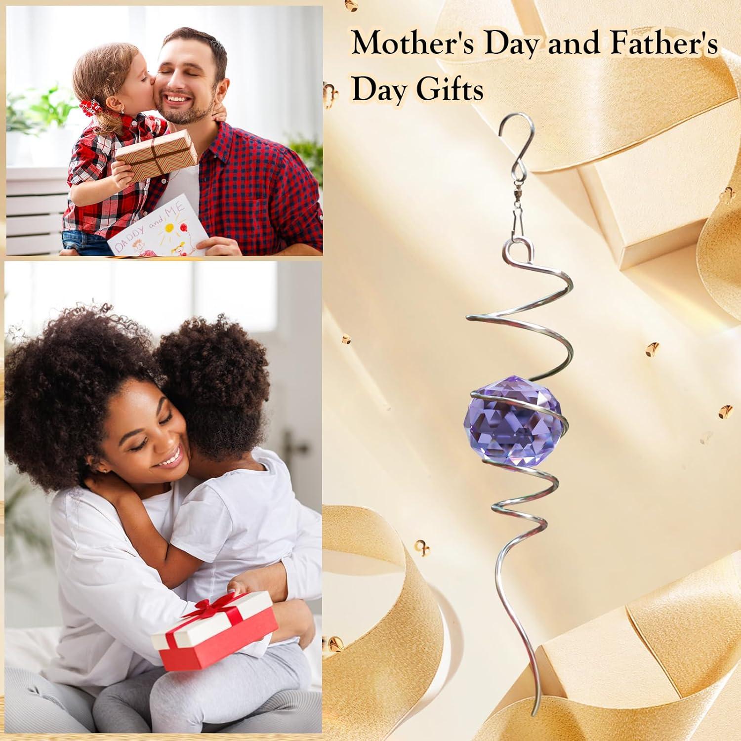 Cola Espiral Eiryhope con Bola de Cristal Púrpura 33 cm