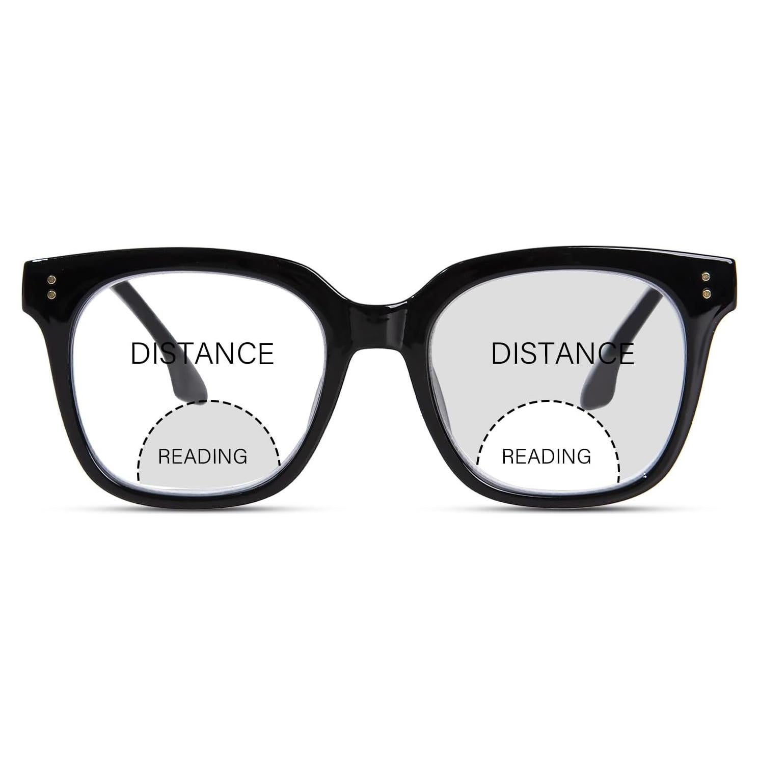 Gafas de lectura bifocales ZESAKER 1.5x con luz azul