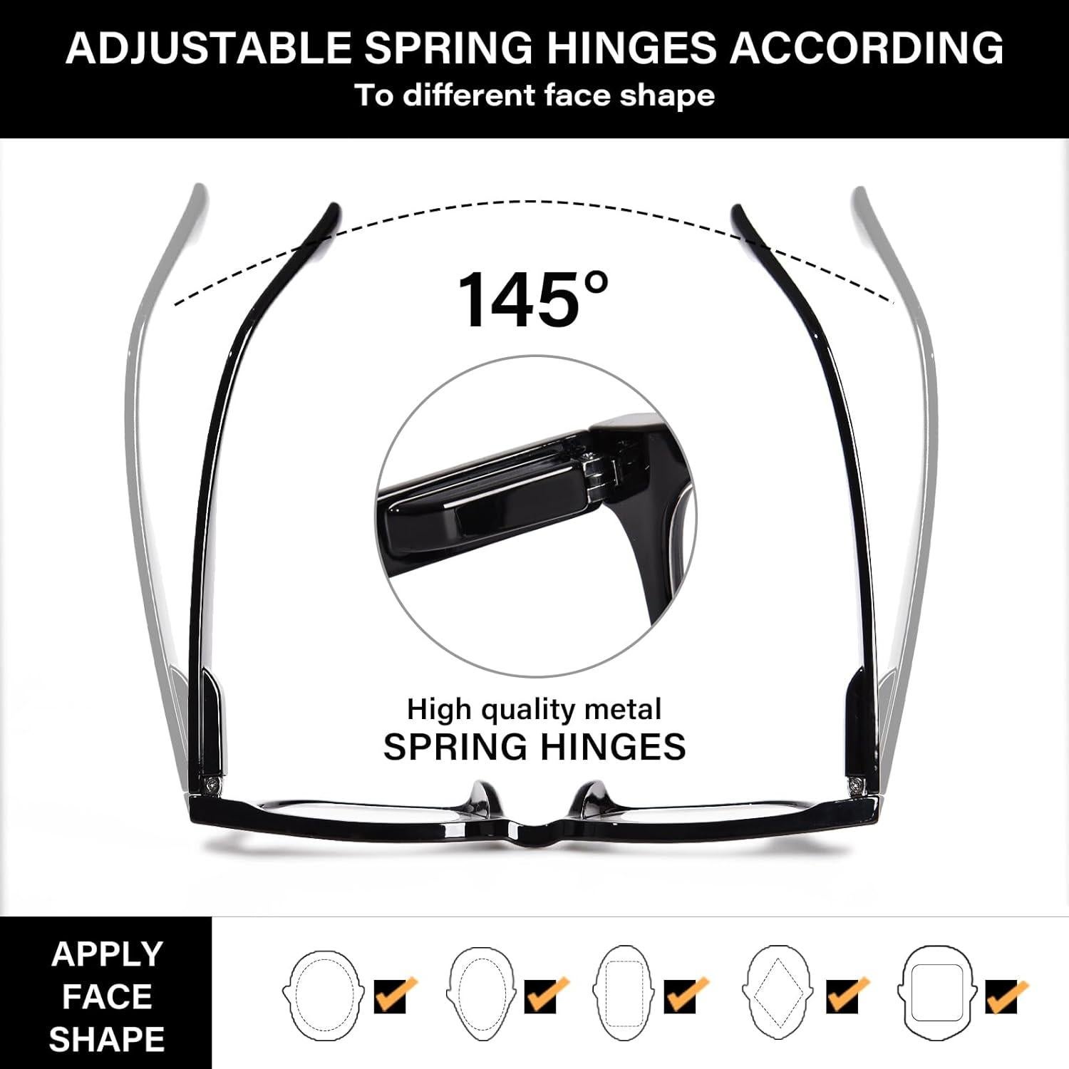 Gafas de lectura bifocales ZESAKER 1.5x con luz azul