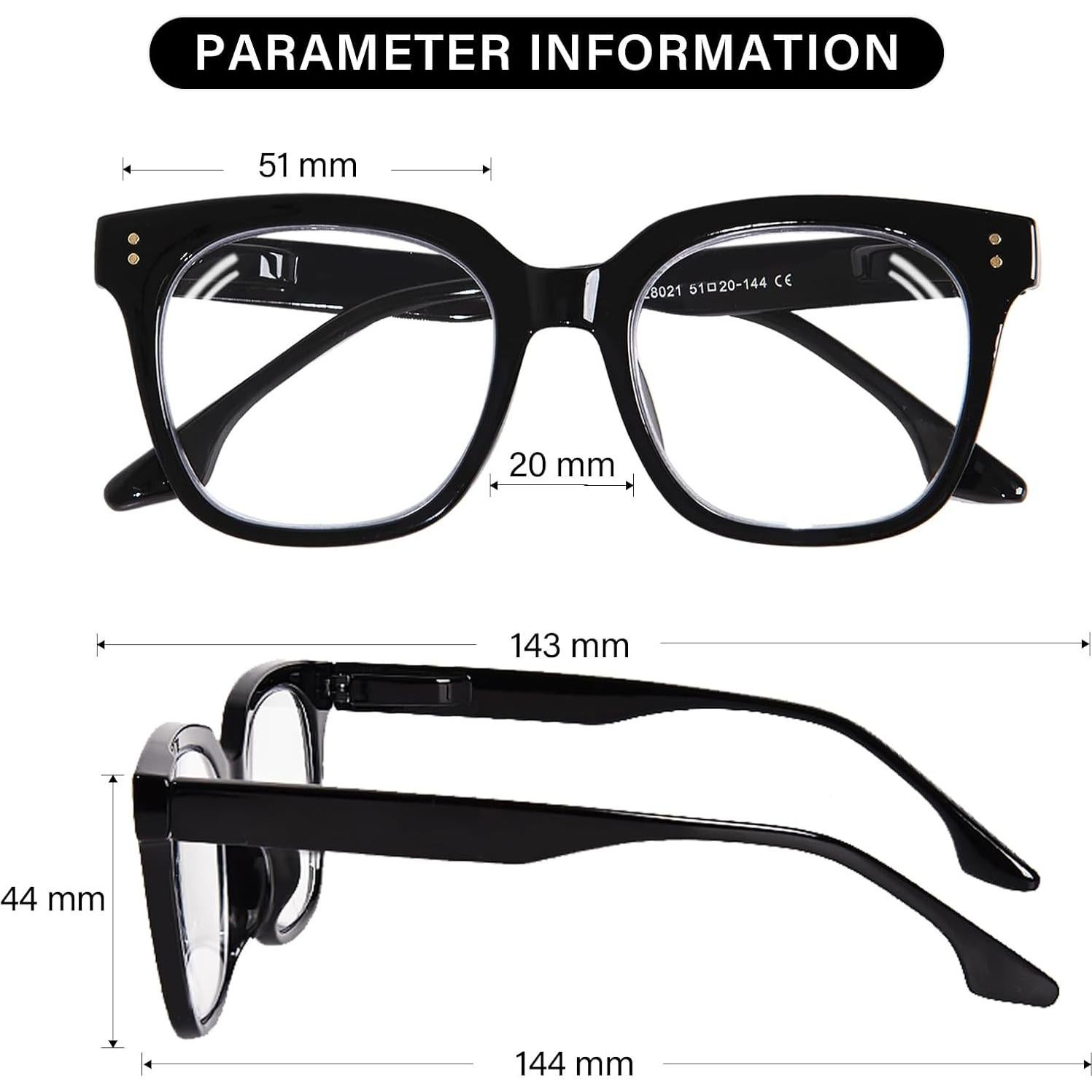 Gafas de lectura bifocales ZESAKER 1.5x con luz azul