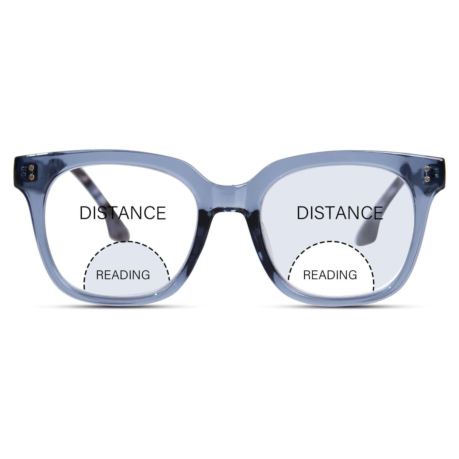 Gafas de lectura bifocales ZESAKER 3.0x con luz azul