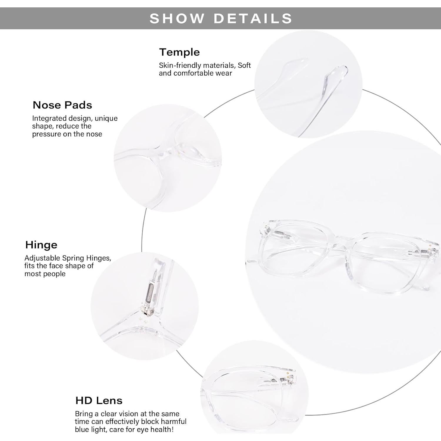 Gafas de lectura bifocales ZESAKER claras UV400 unisex