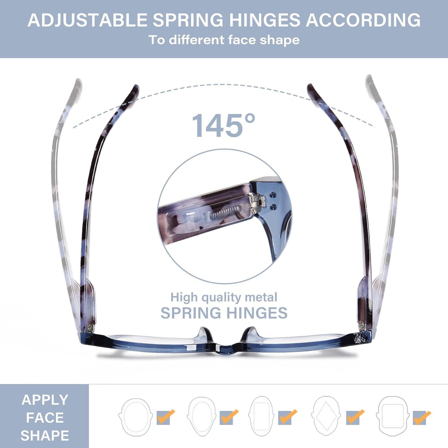 Gafas de lectura bifocales ZESAKER 1.0x con luz azul