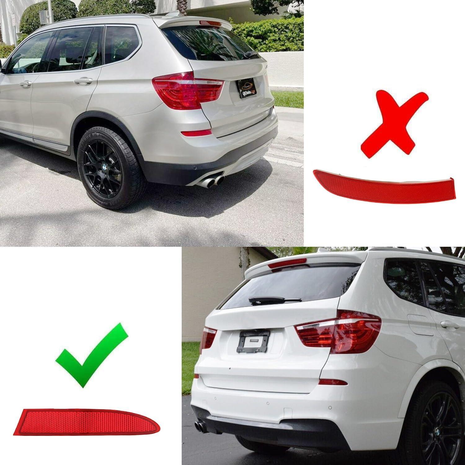 Lentes Reflectores Rojos iJDMTOY para BMW F25 X3 2011-2017