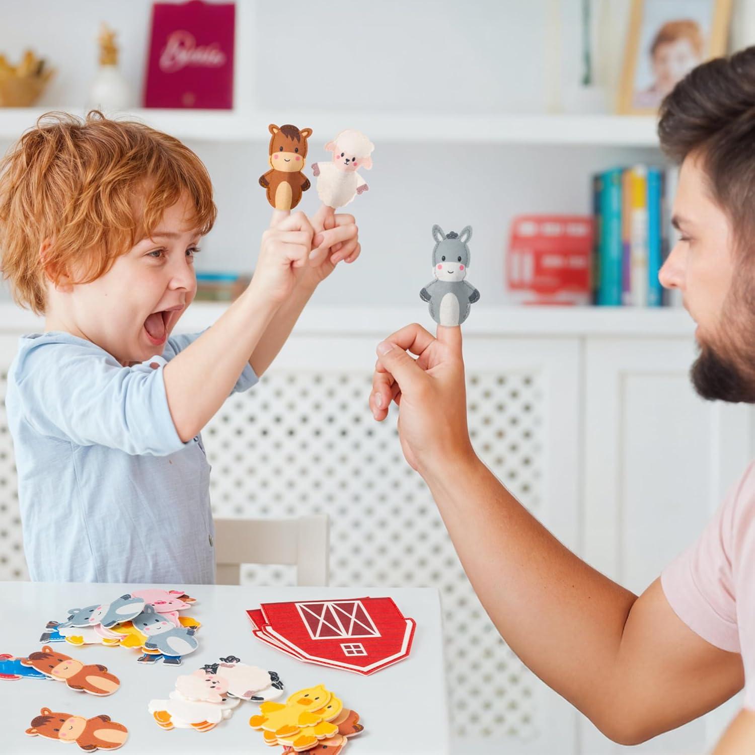 Títeres de Dedo de Animales de Granja COcnny - 66 Piezas