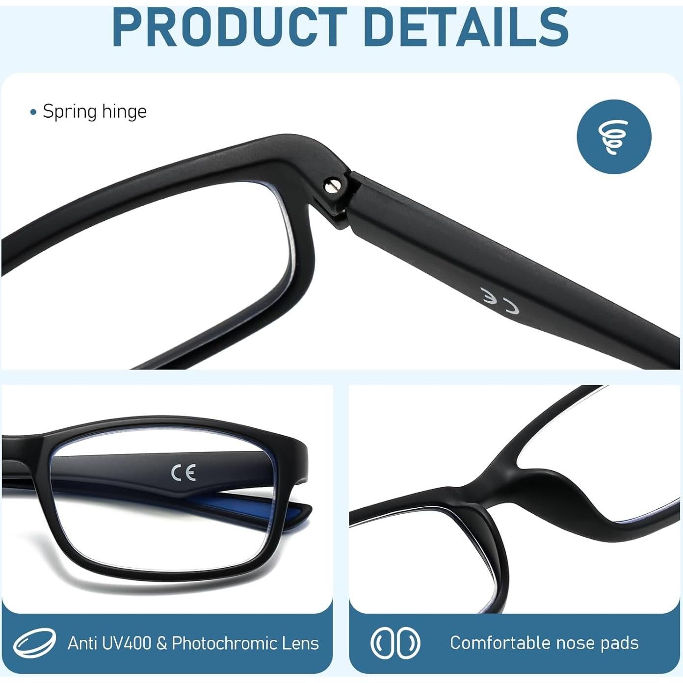 Gafas de Lectura Deportivas LKEYE Fotocromáticas 2.5D UV400