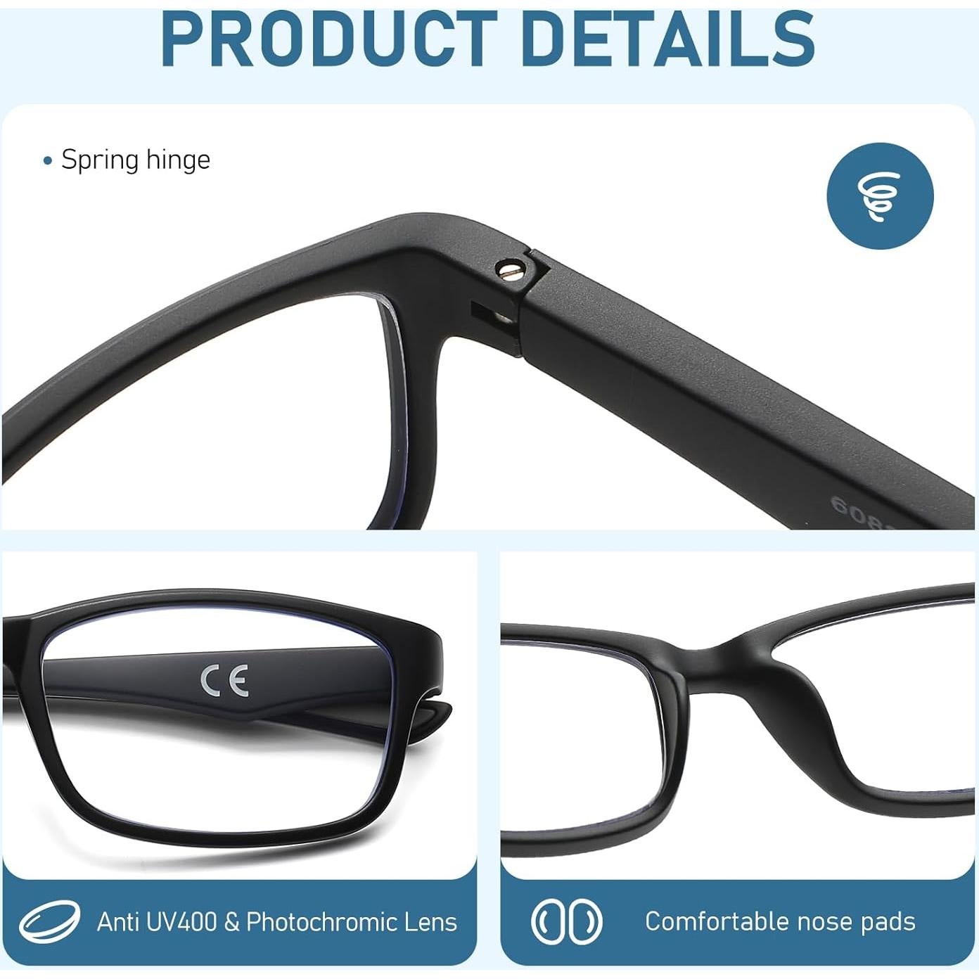 Gafas de Lectura Deportivas LKEYE Fotocromáticas 3.5D UV400