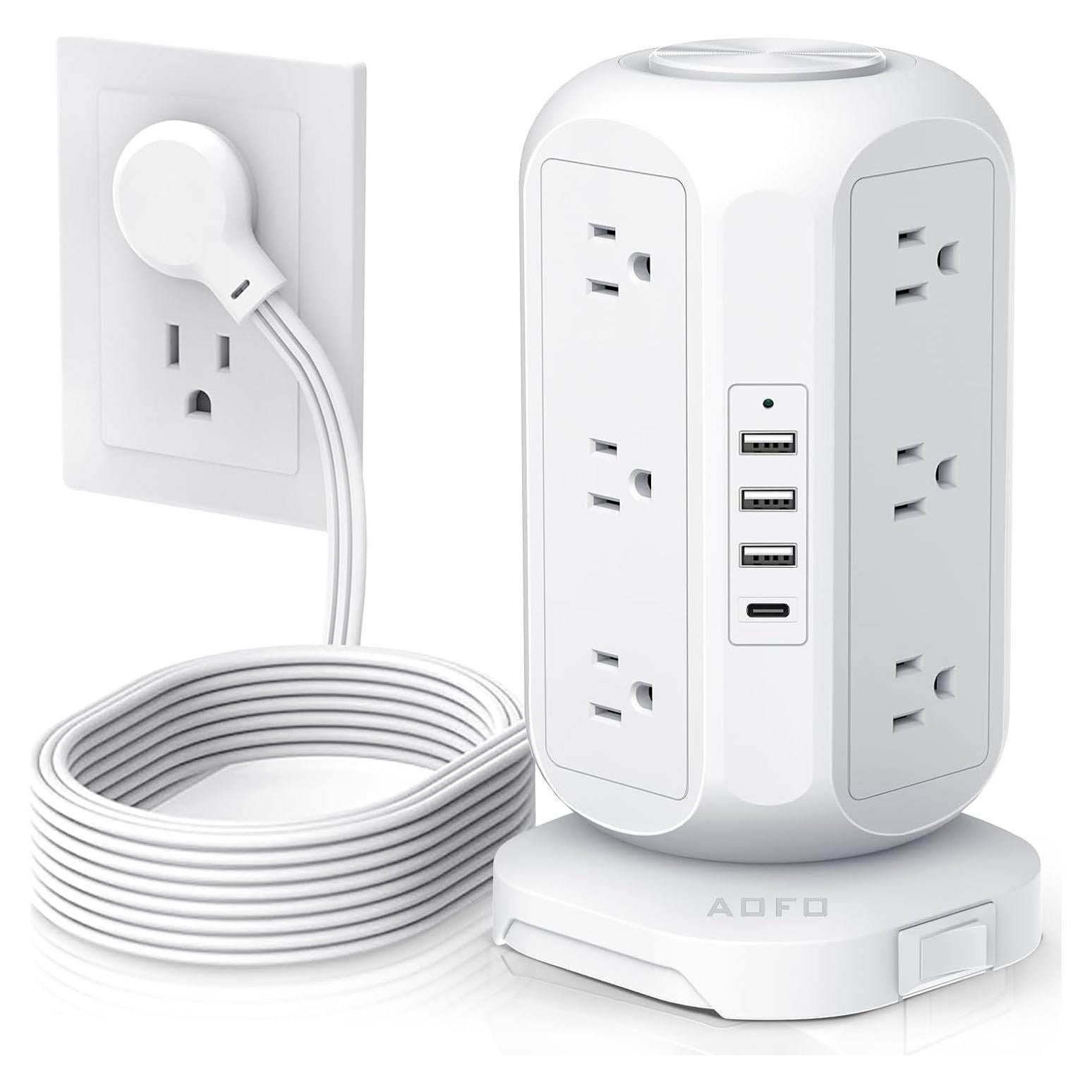 Regleta de Poder AOFO A316 con 12 Salidas y 4 USB